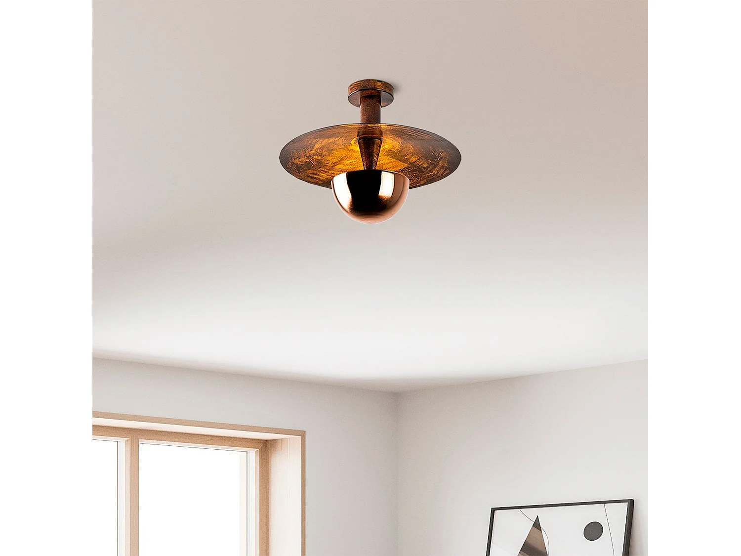 Candeeiro de Cobre Elegante - Transforme o Seu Espaço com Sofisticação