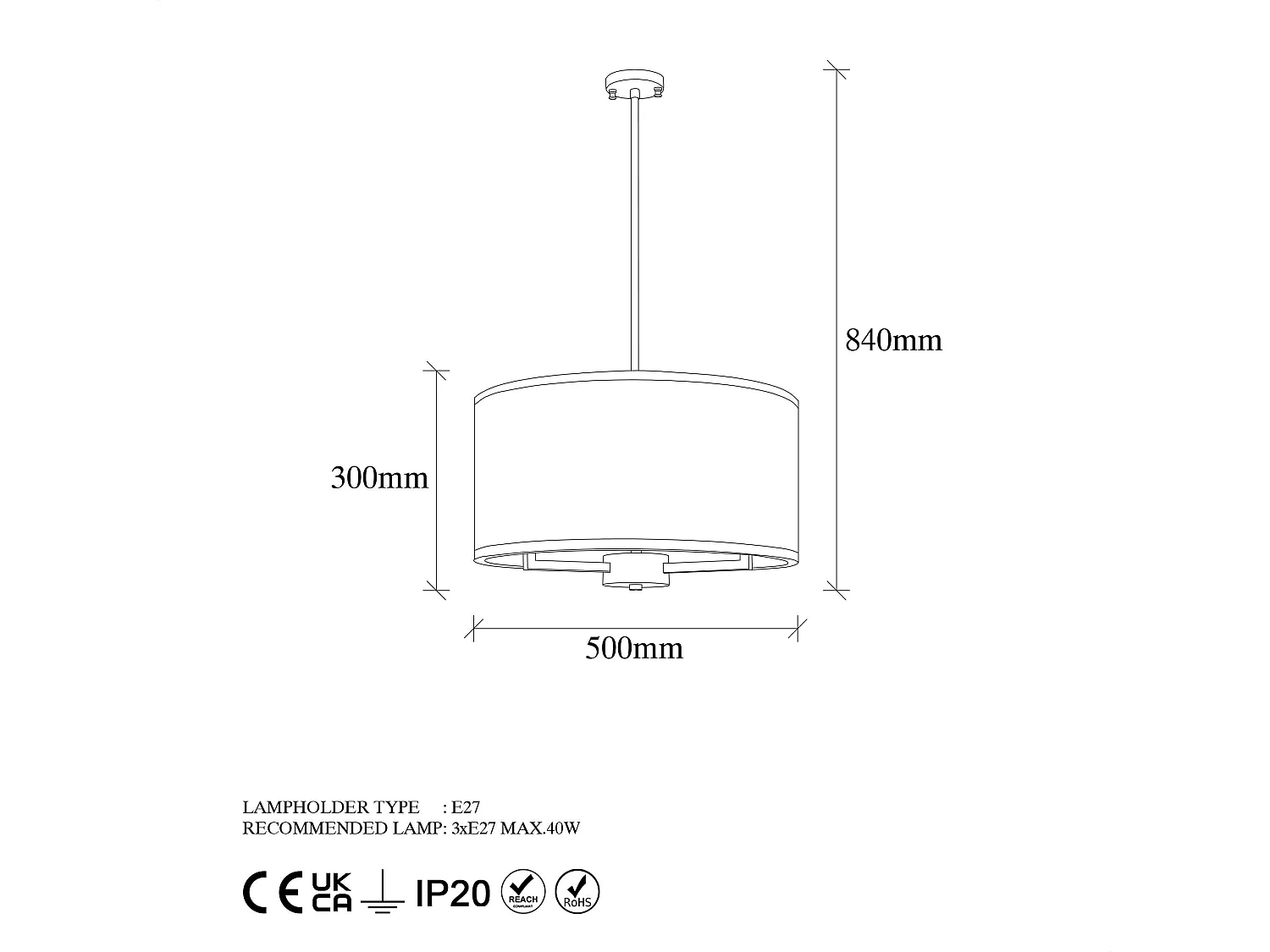 Candeeiro Moderno Way - 11651 com Design Elegante e Iluminação Ajustável