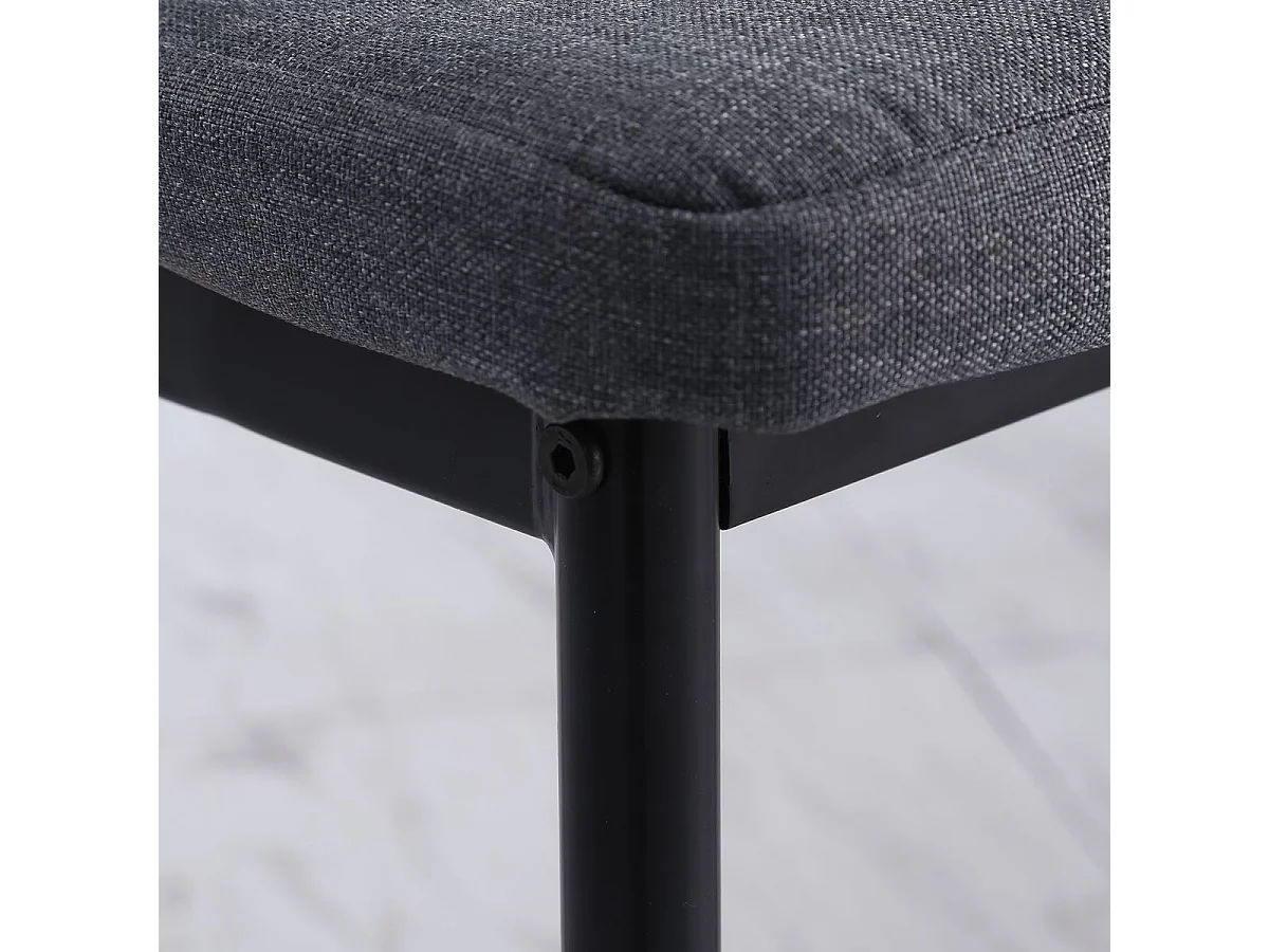 Pack de 4 sillas Delhi Homcom tapizado gris 97x41x50 cm