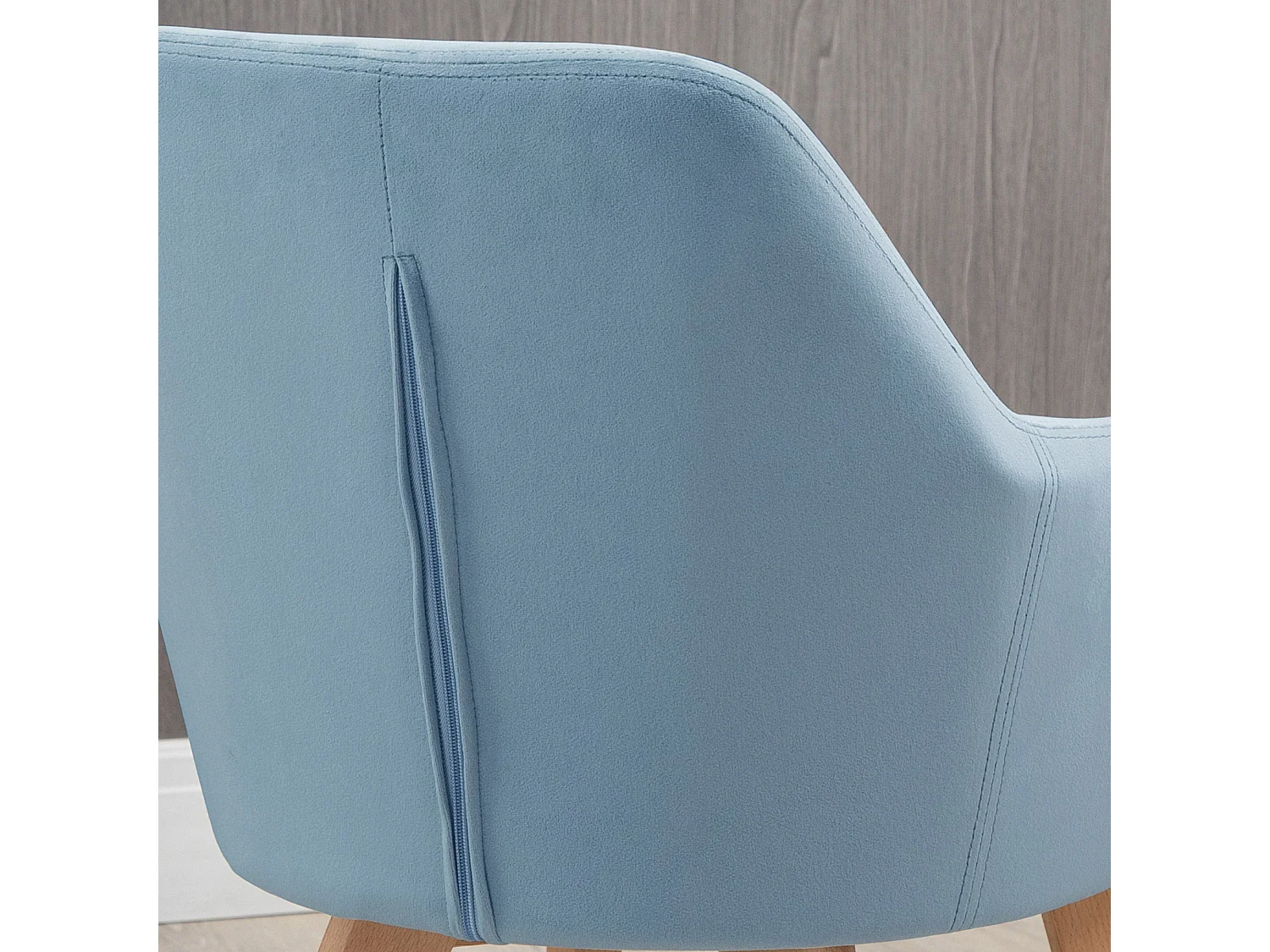 Pack de 2 sillas Luna Homcom con reposabrazos azul claro 80x54x57 cm