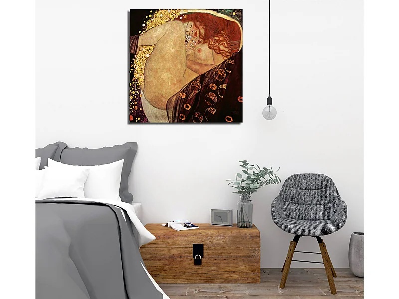 Quadro Decorativo em Tela com Moldura - Arte de Gustav Klimt