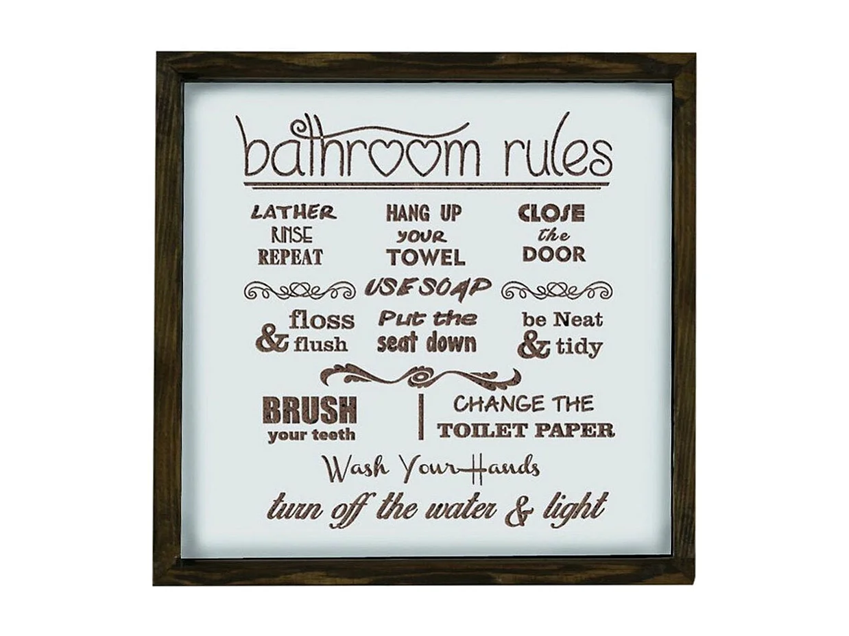 Quadro Decorativo em MDF com Moldura de Madeira de Pinho - KZM006