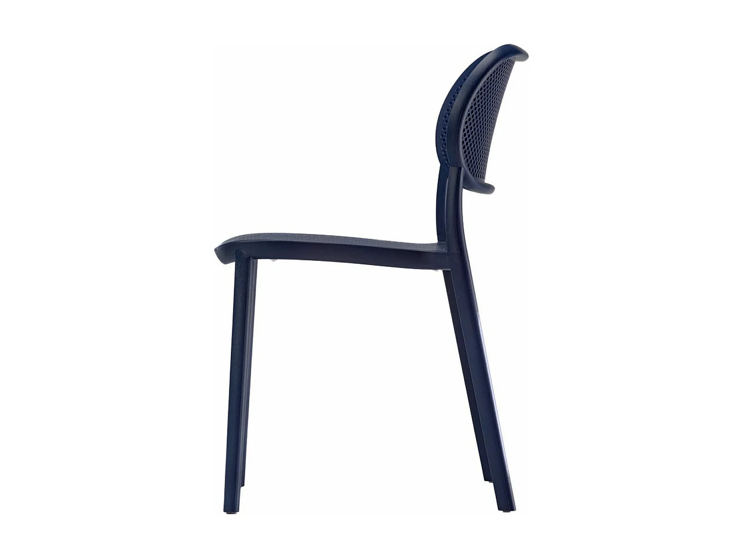 4 chaises en polymère empilables pour intérieur et extérieur