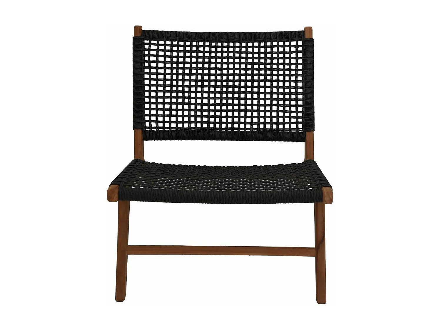 Fauteuil de jardin en teck noir 66 x 80 x 65 cm