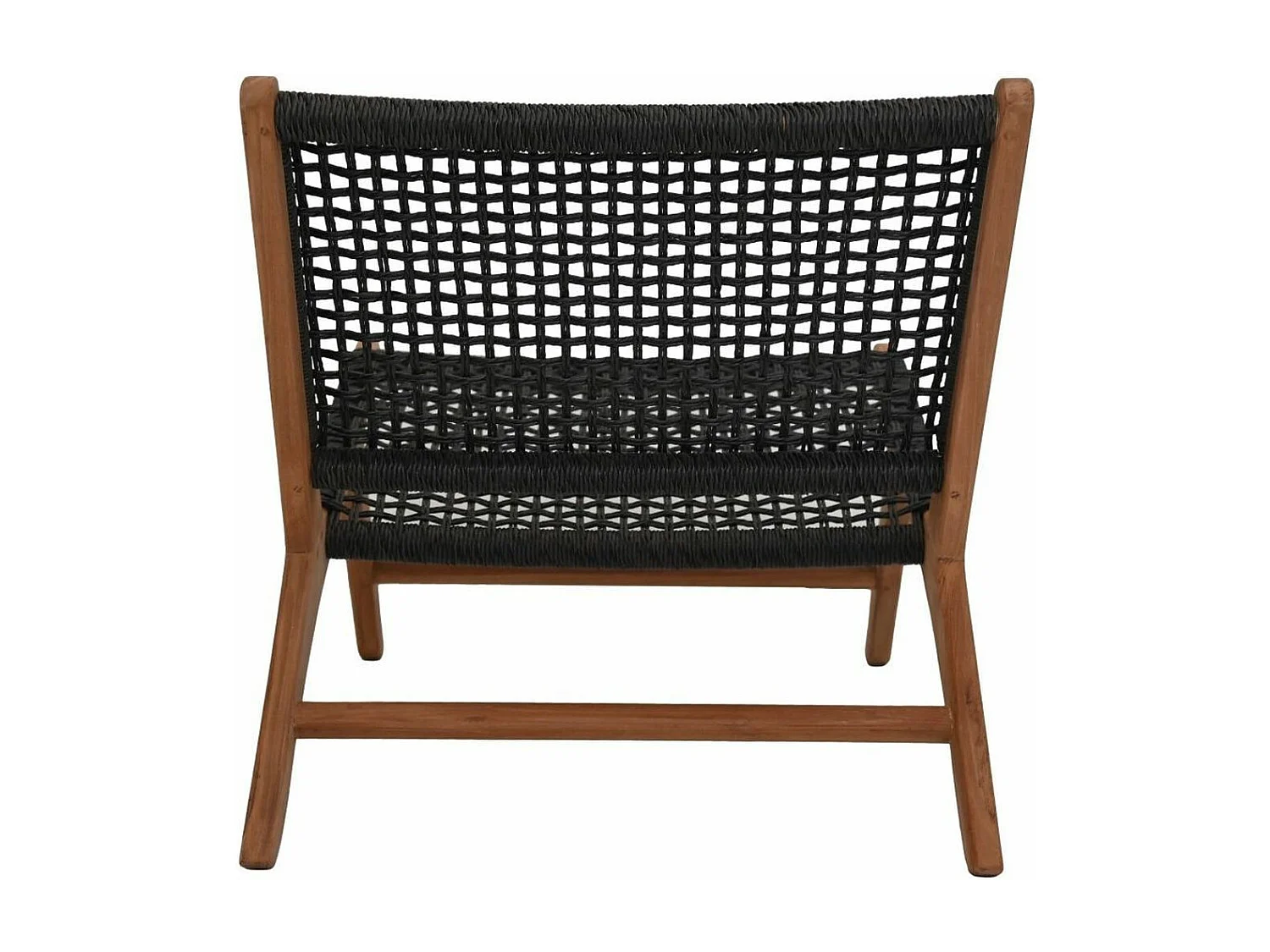 Fauteuil de jardin en teck noir 66 x 80 x 65 cm