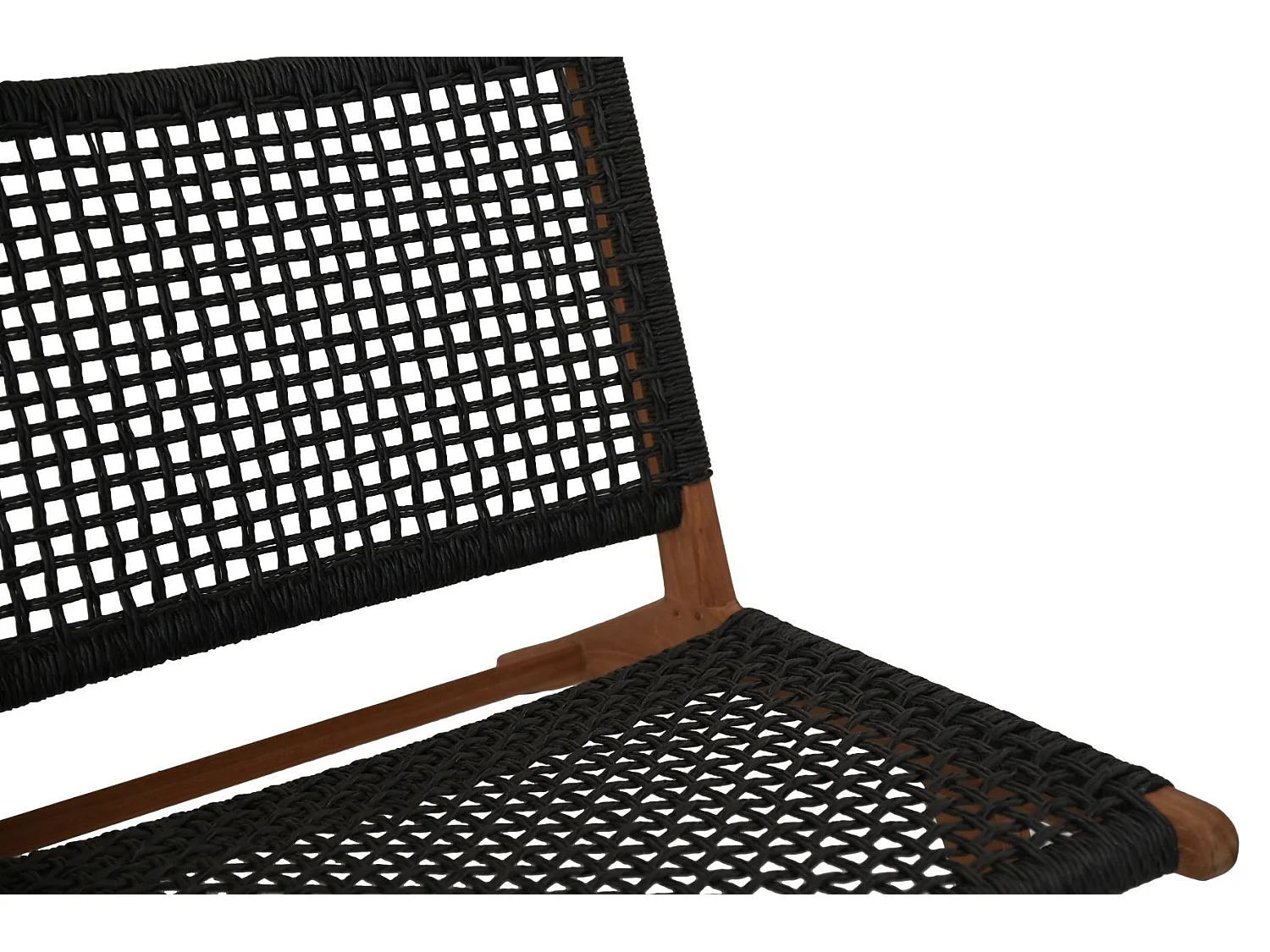 Fauteuil de jardin en teck noir 66 x 80 x 65 cm