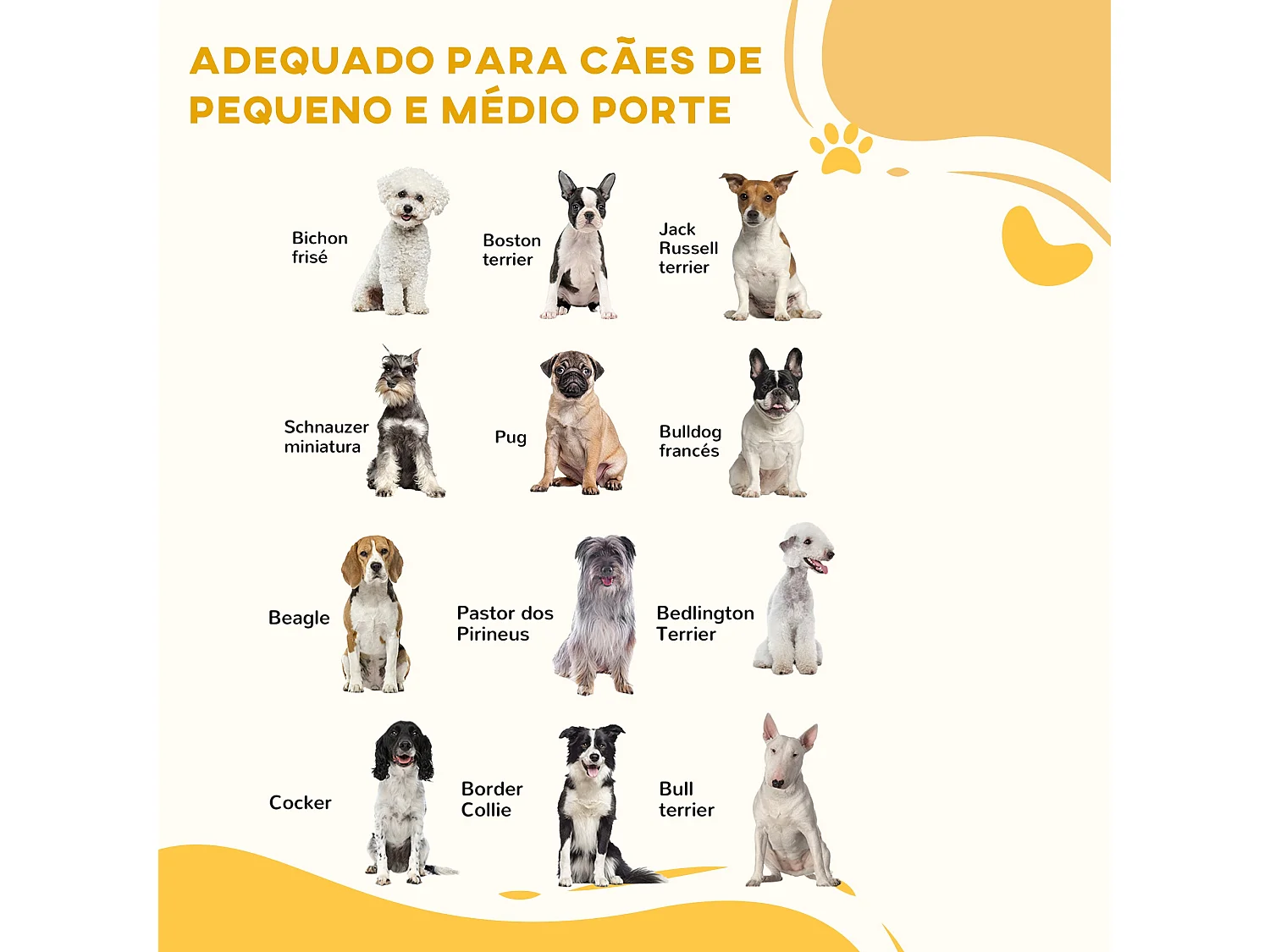 Barreira para Cães PawHut de Madeira Dobrável com Porta e Pés de Apoio para Escadas e Corredores