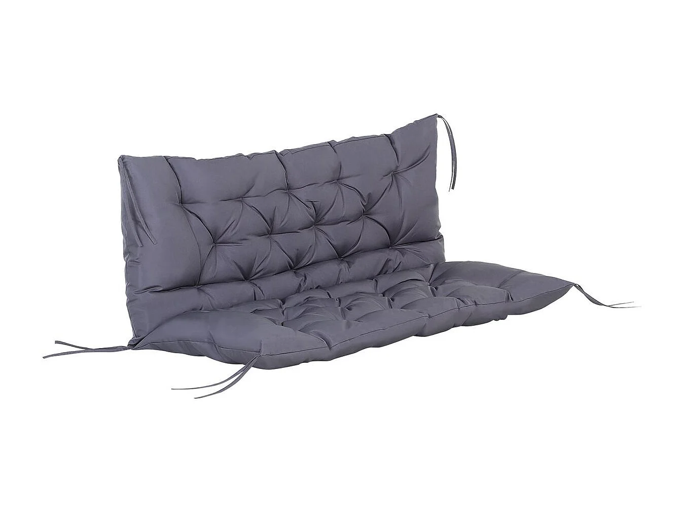 Cojin para banco con respaldo 132x110x10 cm colchon de  outsunny