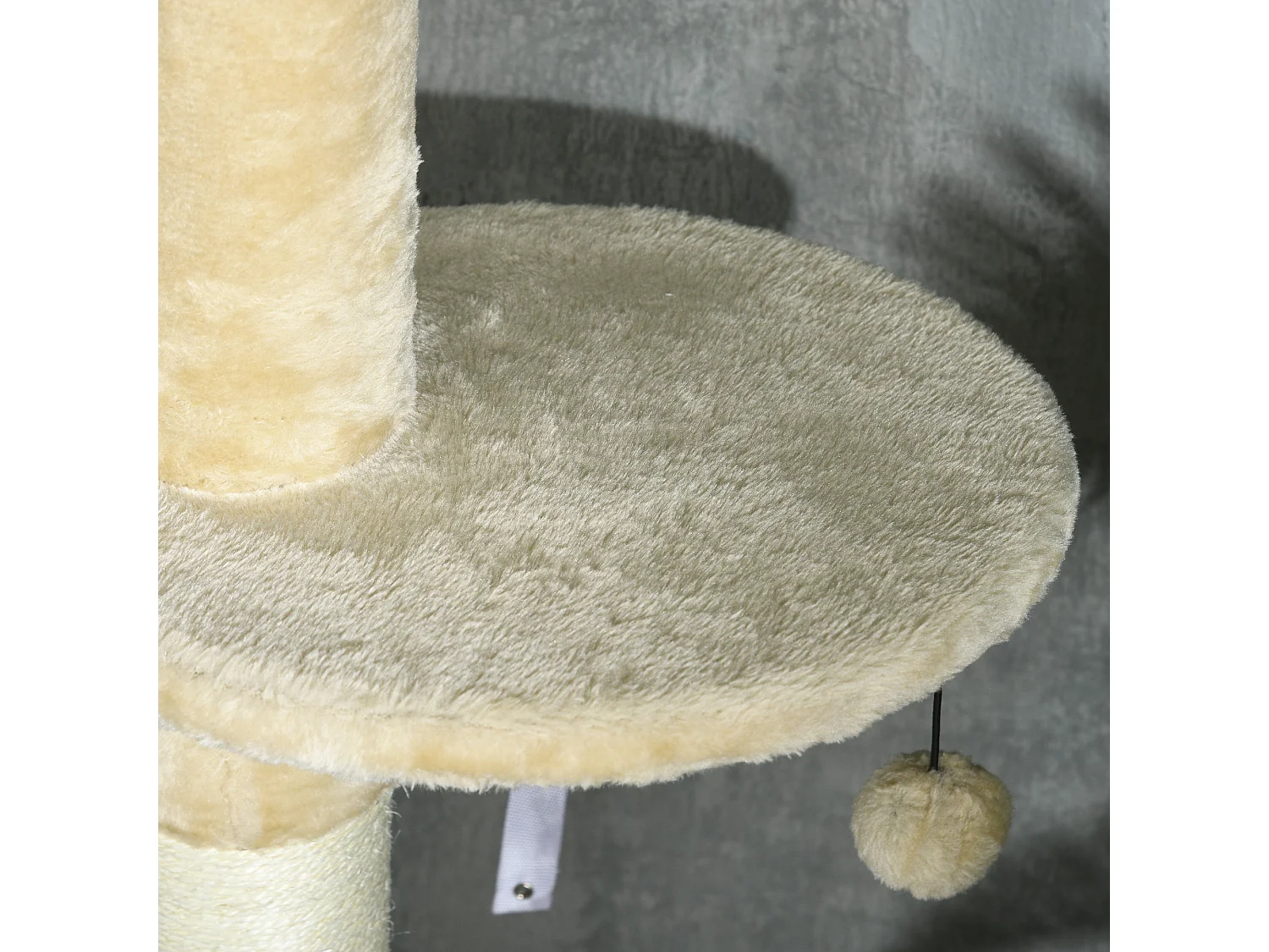 Arranhador para Gatos PawHut do Chão ao Teto com Altura Ajustável e Atrações Diversas