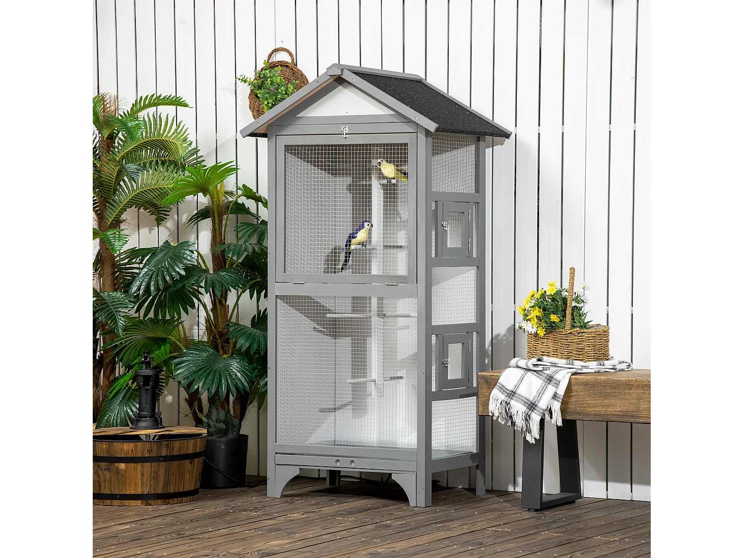 Gaiola para Pássaros PawHut - Conforto e Segurança para Seus Pets