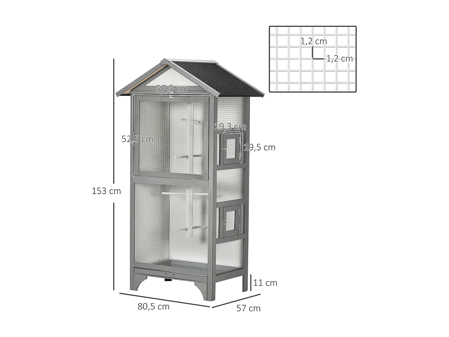 Gaiola para Pássaros PawHut - Conforto e Segurança para Seus Pets