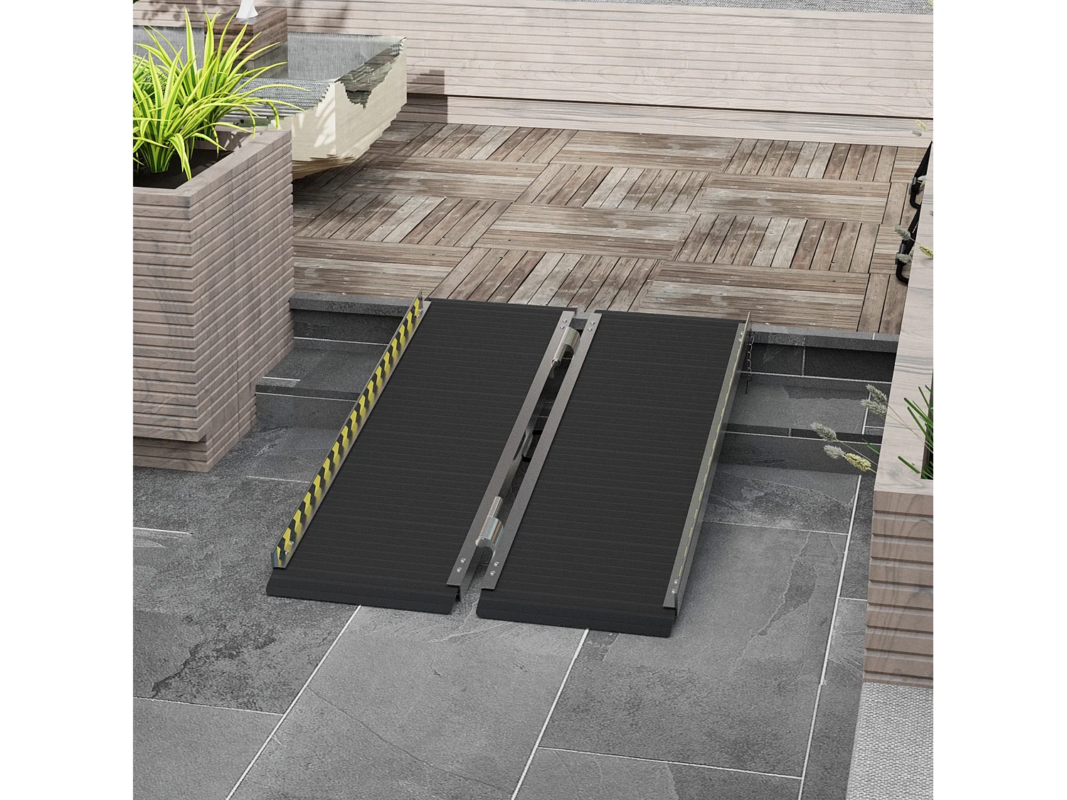 Rampa Dobrável Portátil em Alumínio MobilityPro - 122 cm - Ideal para Acessibilidade