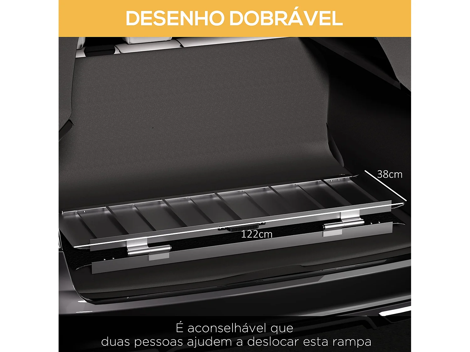 Rampa Dobrável Portátil em Alumínio MobilityPro - 122 cm - Ideal para Acessibilidade