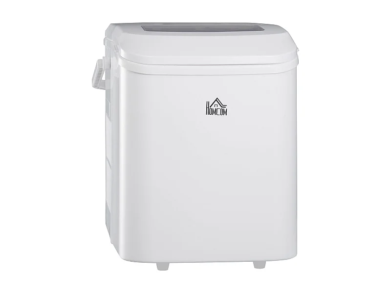 Máquina de Gelo HOMCOM 12 kg/24h - Produz 9 Cubos em 6-12 Minutos, Função Auto-Limpeza, Portátil e Compacta