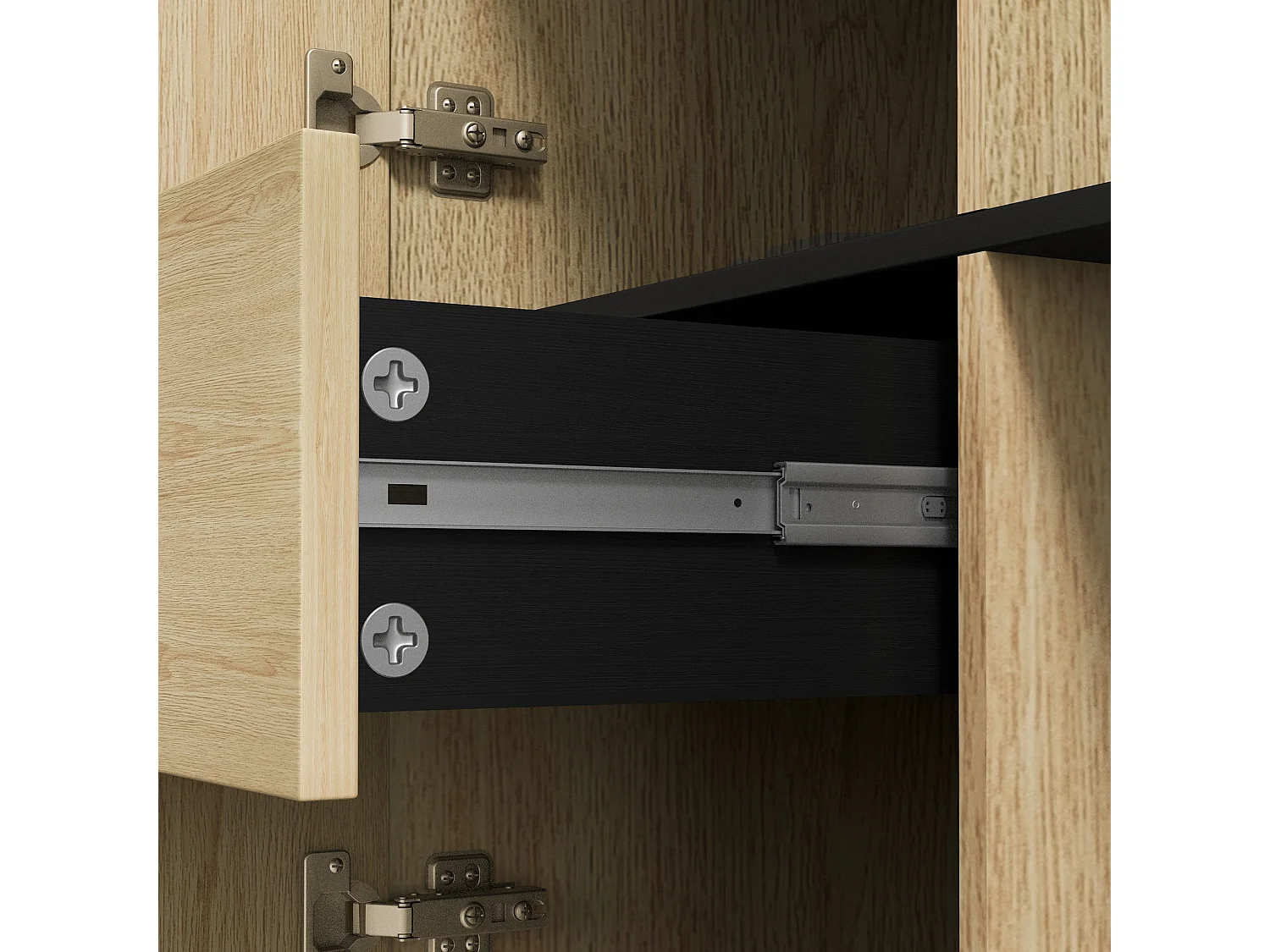 Alacena de cocina roble 90x40x170 cm HOMCOM