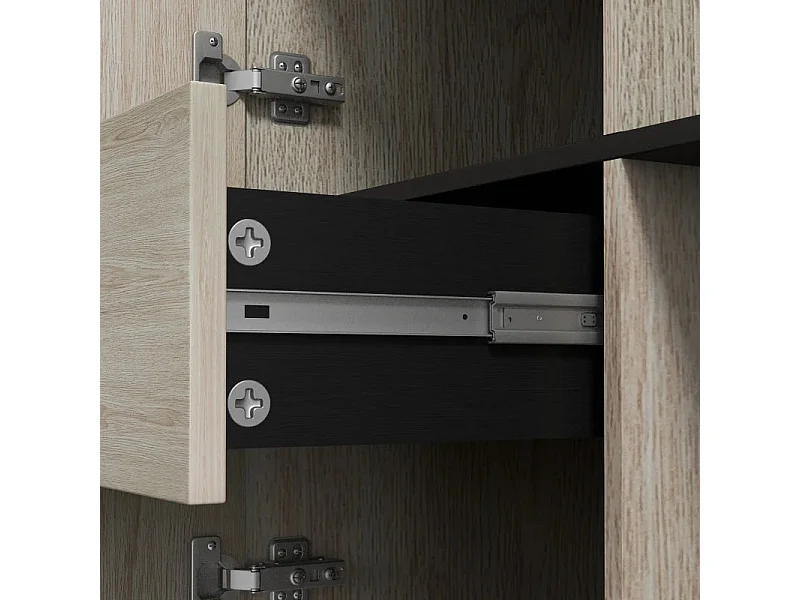 Alacena de cocina roble 90x40x170 cm HOMCOM