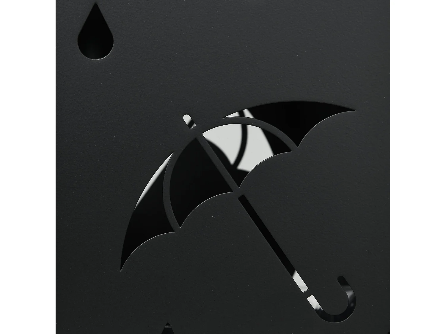 Suporte para Guarda-Chuvas Branco com 4 Ganchos e Bandeja de Gotejamento para Entrada 15,5x15,5x41 cm