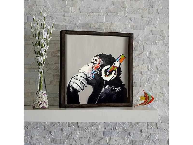 Quadro Decorativo KZM670 - Arte Moderna em MDF e Madeira de Pinho