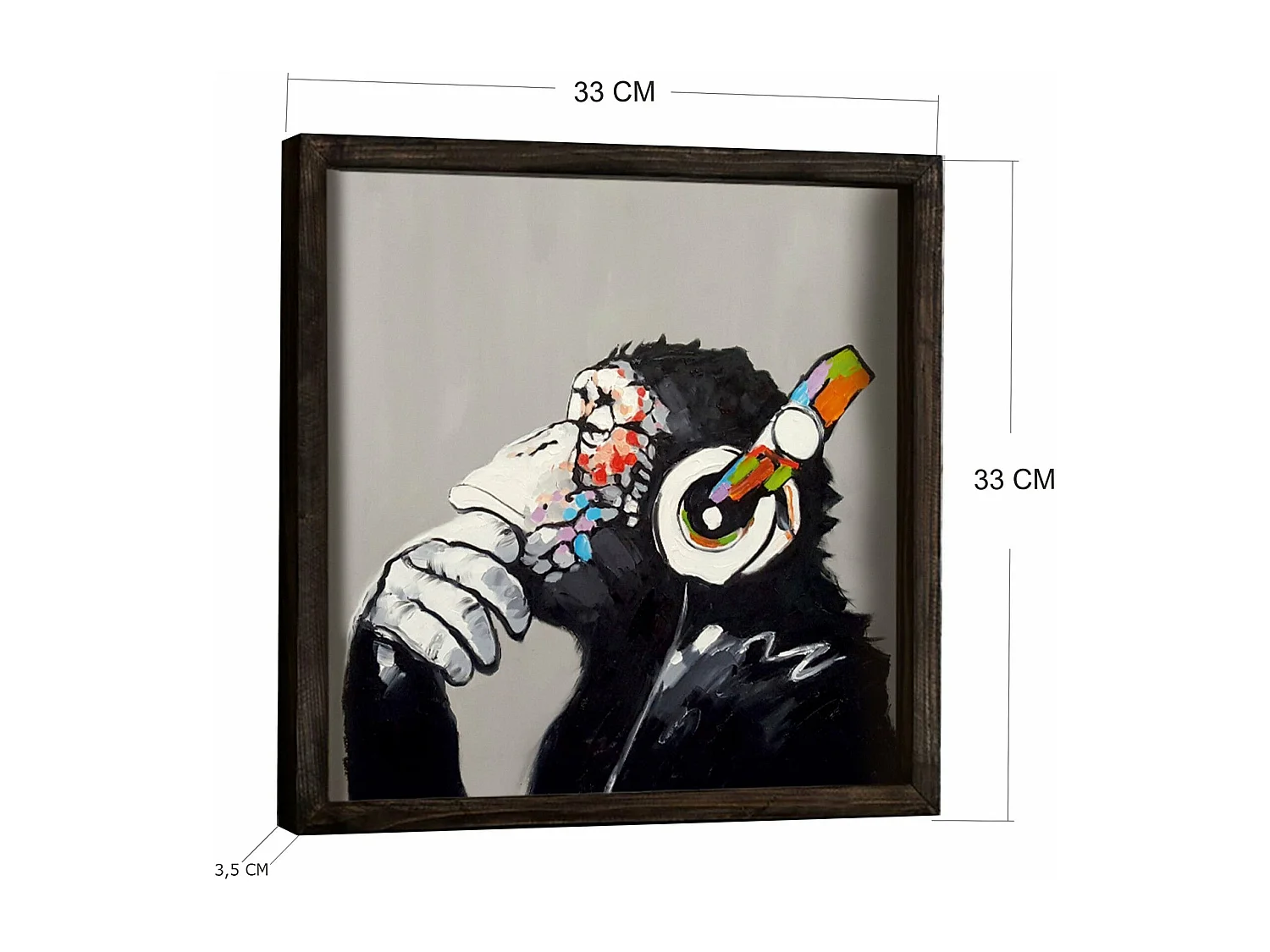 Quadro Decorativo KZM670 - Arte Moderna em MDF e Madeira de Pinho