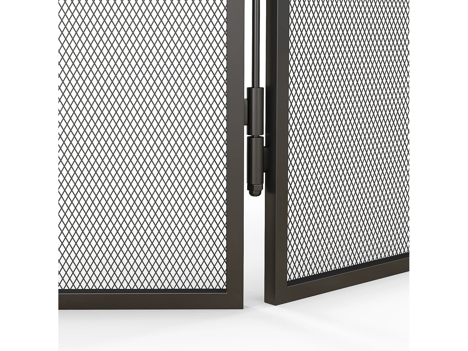 Frente para Lareira HOMCOM: Proteção Dobrável em Metal 96x1,3x56 cm - Elegância e Segurança em Preto