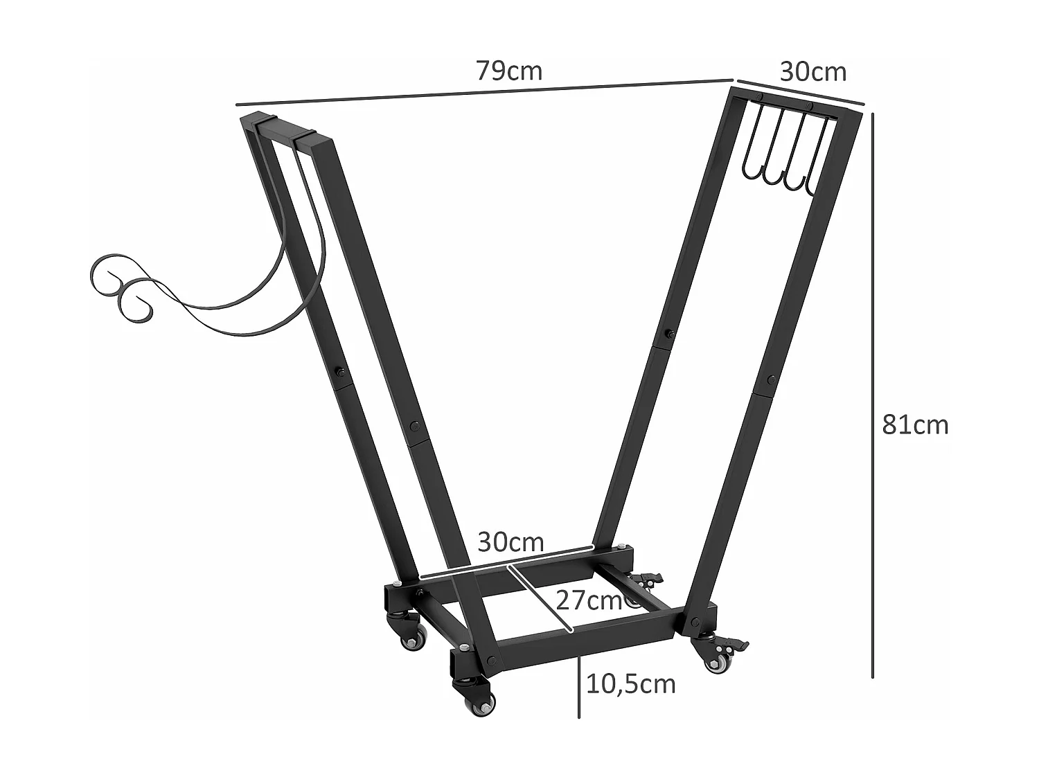 Suporte de Metal para Lenha com Rodas - Design Moderno e Prático para Armazenamento de Lenha
