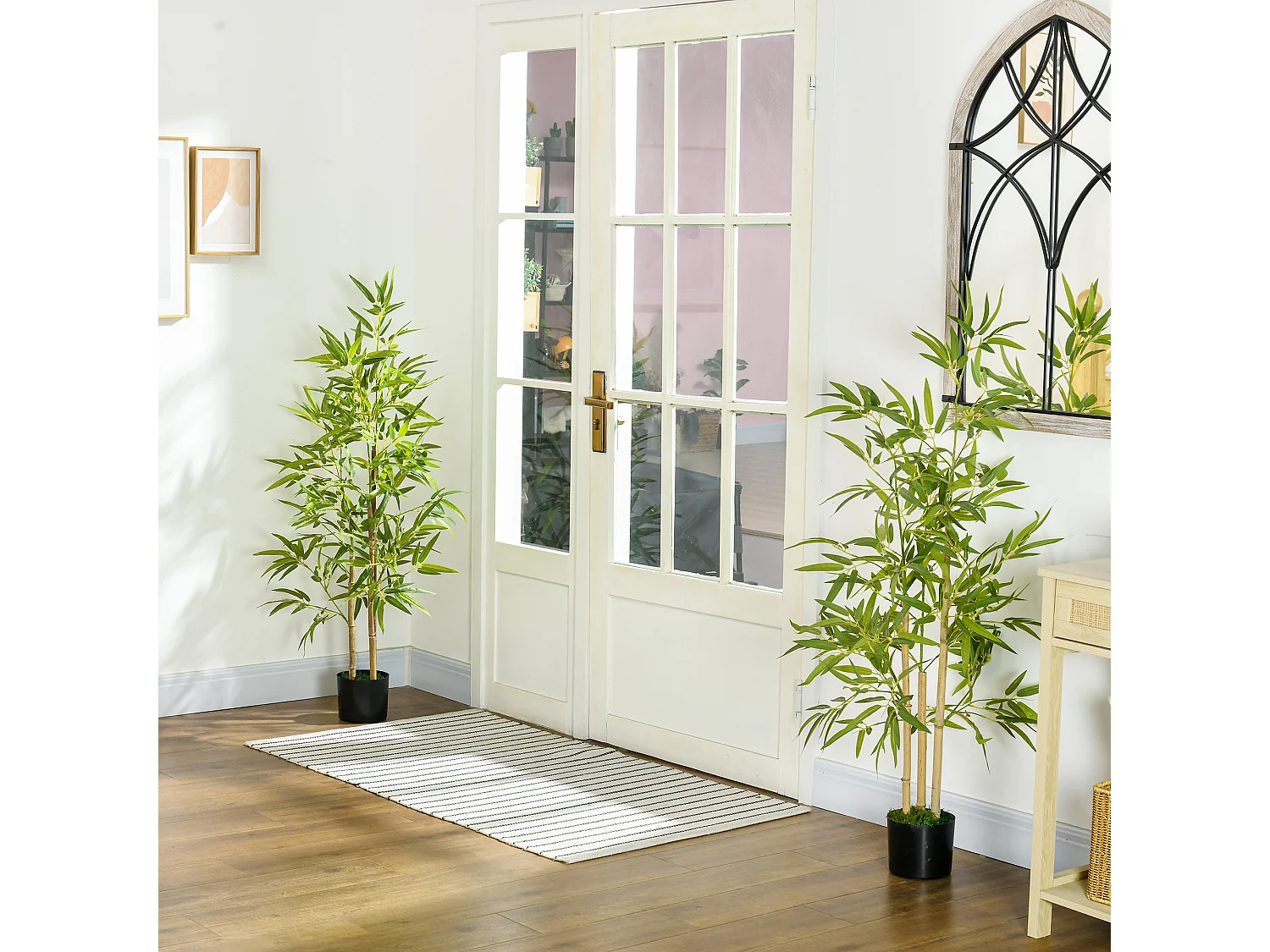 Plantas artificiales verde 15x15x120 cm HOMCOM