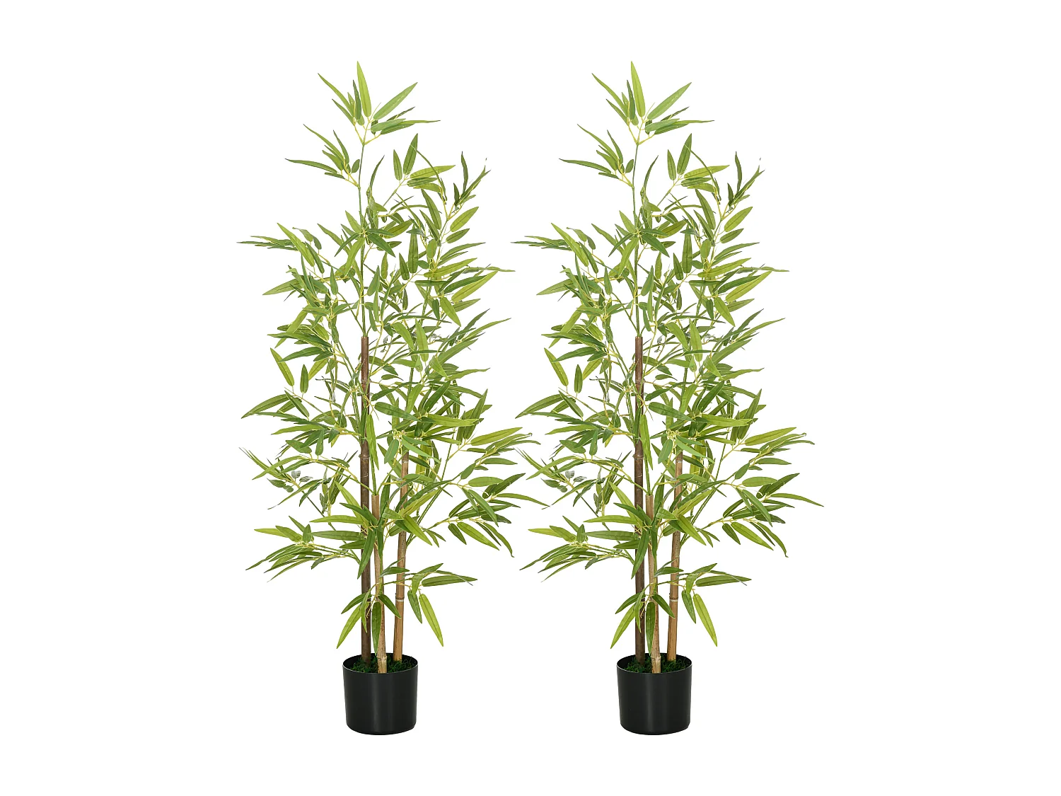 Plantas artificiales verde 15x15x120 cm HOMCOM