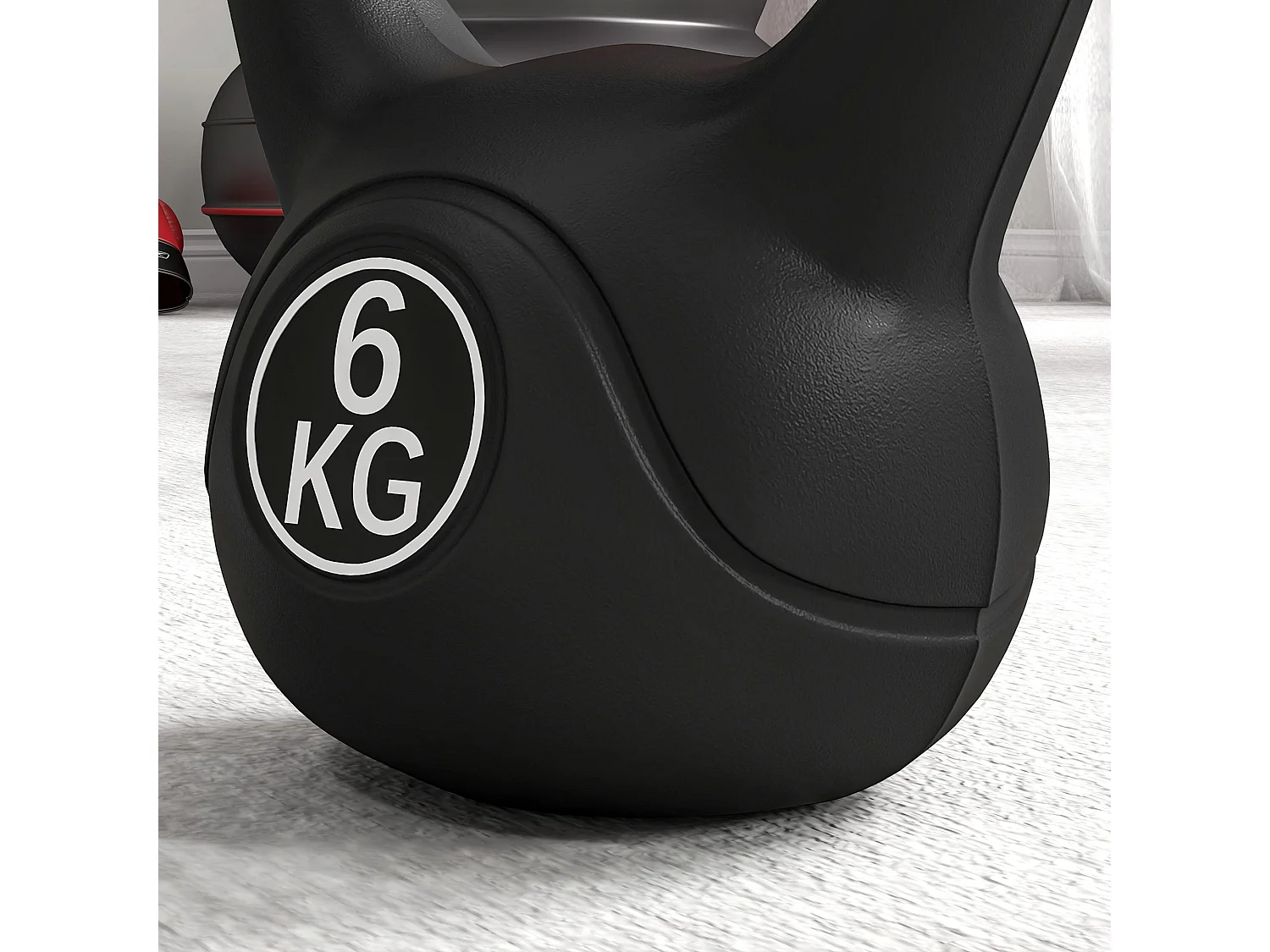 Kettlebell HOMCOM de 6 kg com Punho Antiderrapante para Treinos em Casa e Ginásio