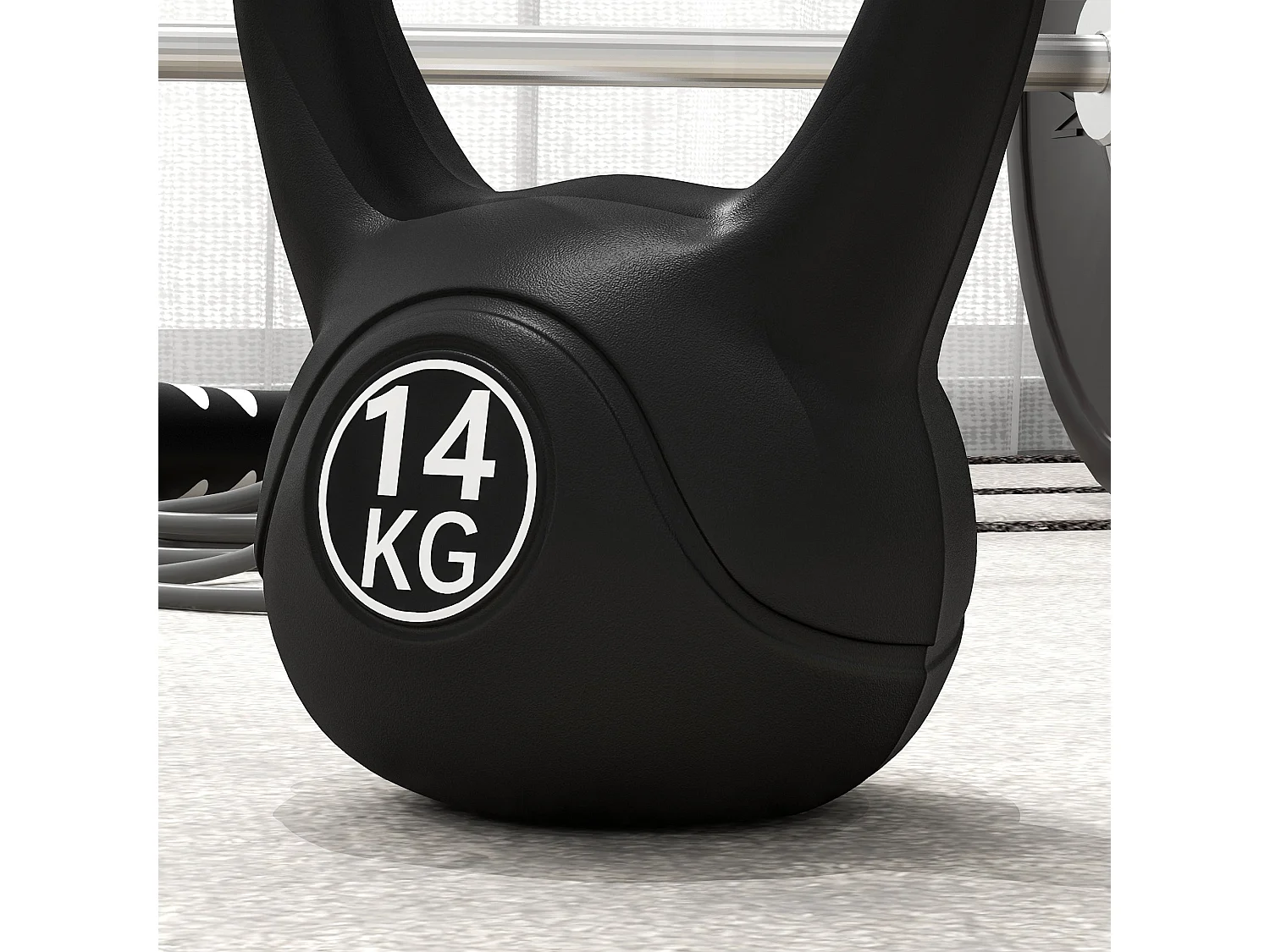 Kettlebell HOMCOM de 14 kg com Punho Antiderrapante para Treinos em Casa