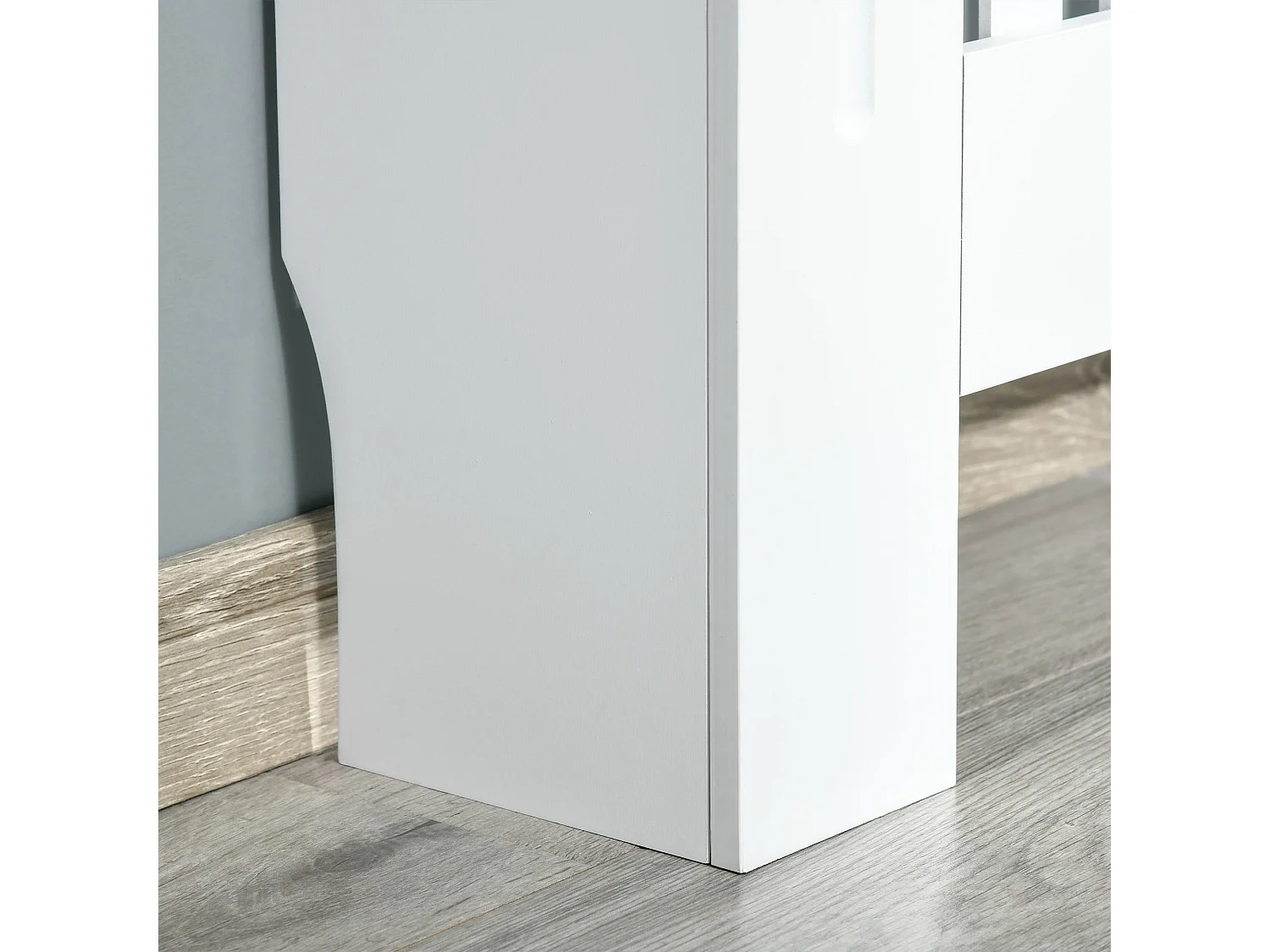 Cobertura para Radiador HOMCOM Branca 78x19x81 cm com Prateleira Moderna e Funcional