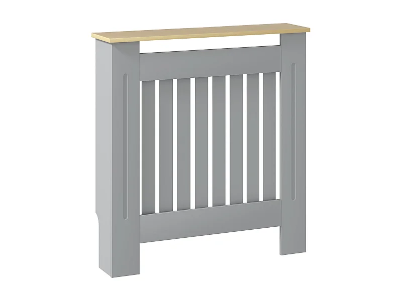 Cobertura para Radiador com Prateleira e Design Moderno – 78x19x83 cm – Cinza Elegante