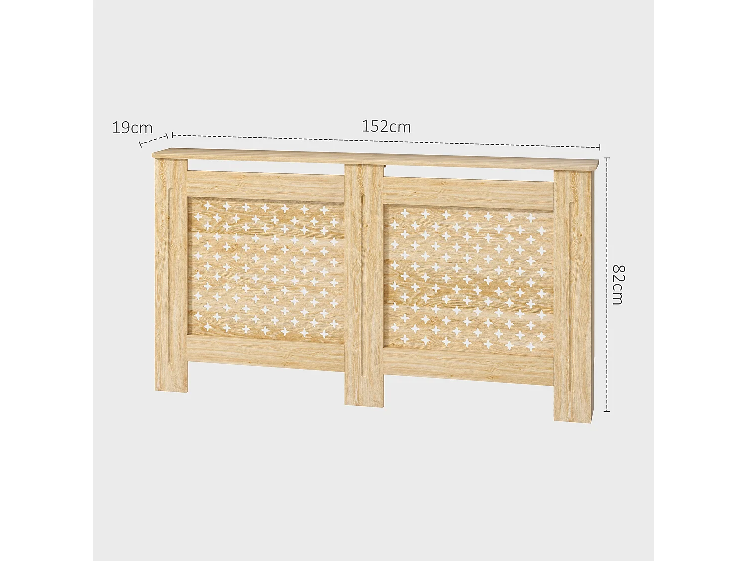 Cobertura de Radiador em MDF - Proteção Estilosa para Ambientes 152x19x82 cm Carvalho