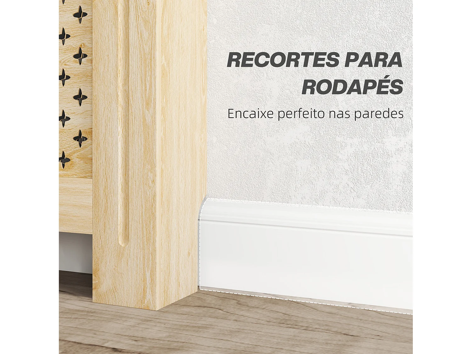 Cobertura de Radiador em MDF - Proteção Estilosa para Ambientes 152x19x82 cm Carvalho
