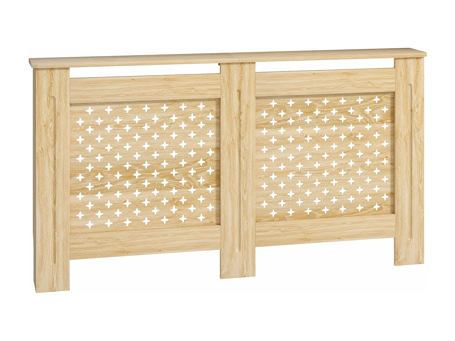 Cobertura de Radiador em MDF - Proteção Estilosa para Ambientes 152x19x82 cm Carvalho