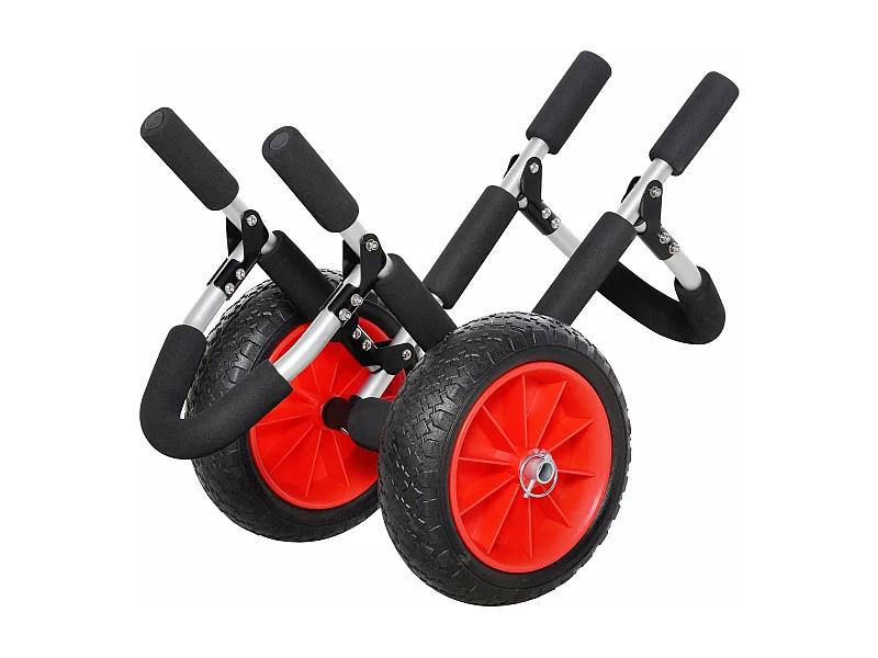 Carrinho de Transporte Dobrável para Prancha de Surf com Estrutura de Alumínio e Capacidade de 45 kg