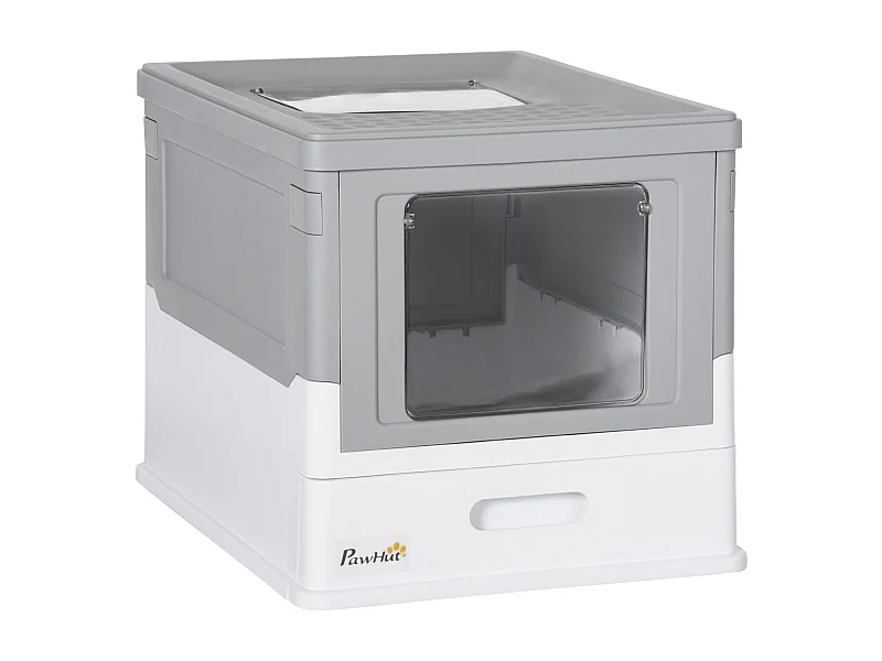 Caja de arena gris 47.5x35.5x36.7 cm PawHut