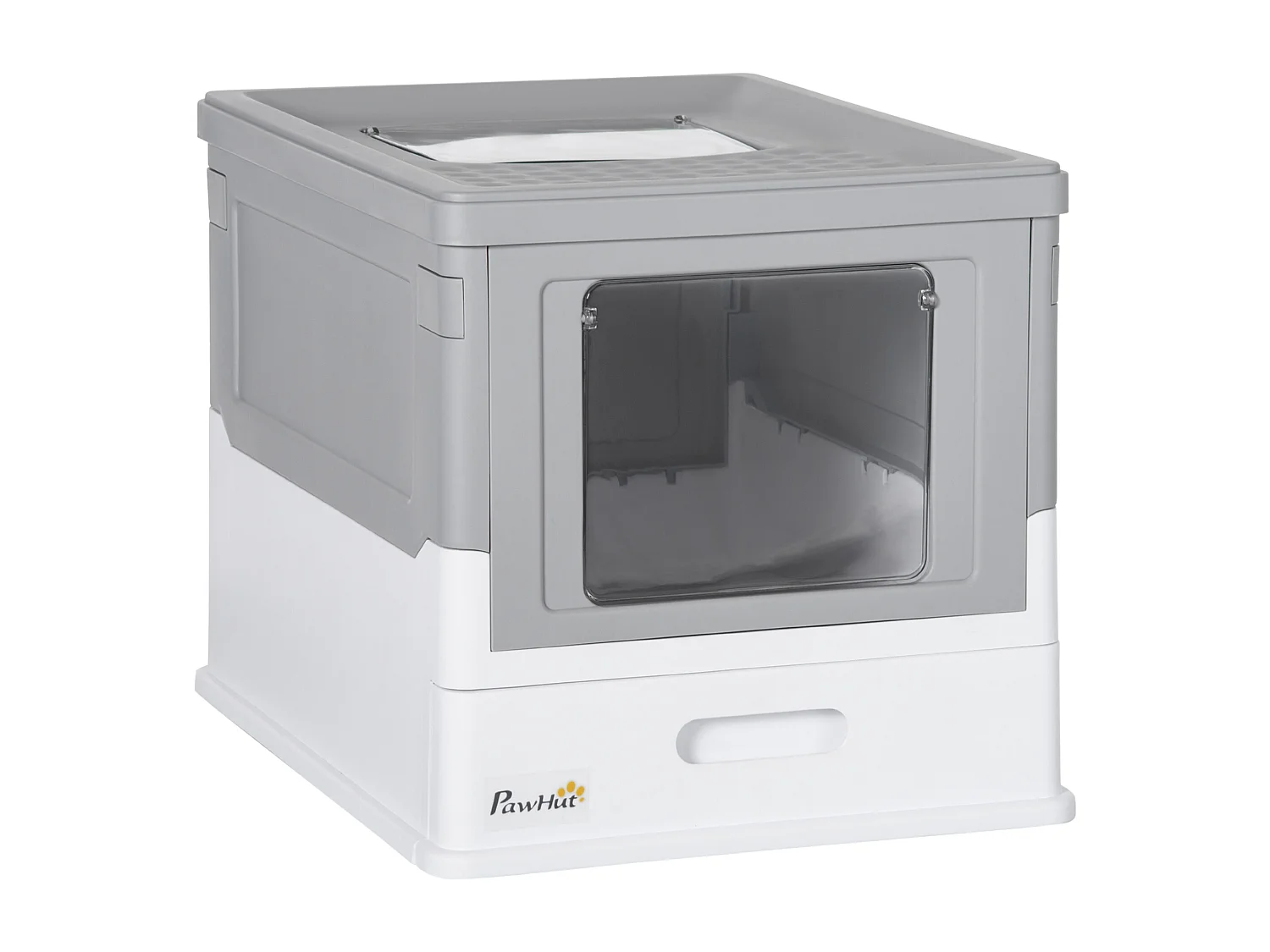 Caja de arena gris 47.5x35.5x36.7 cm PawHut