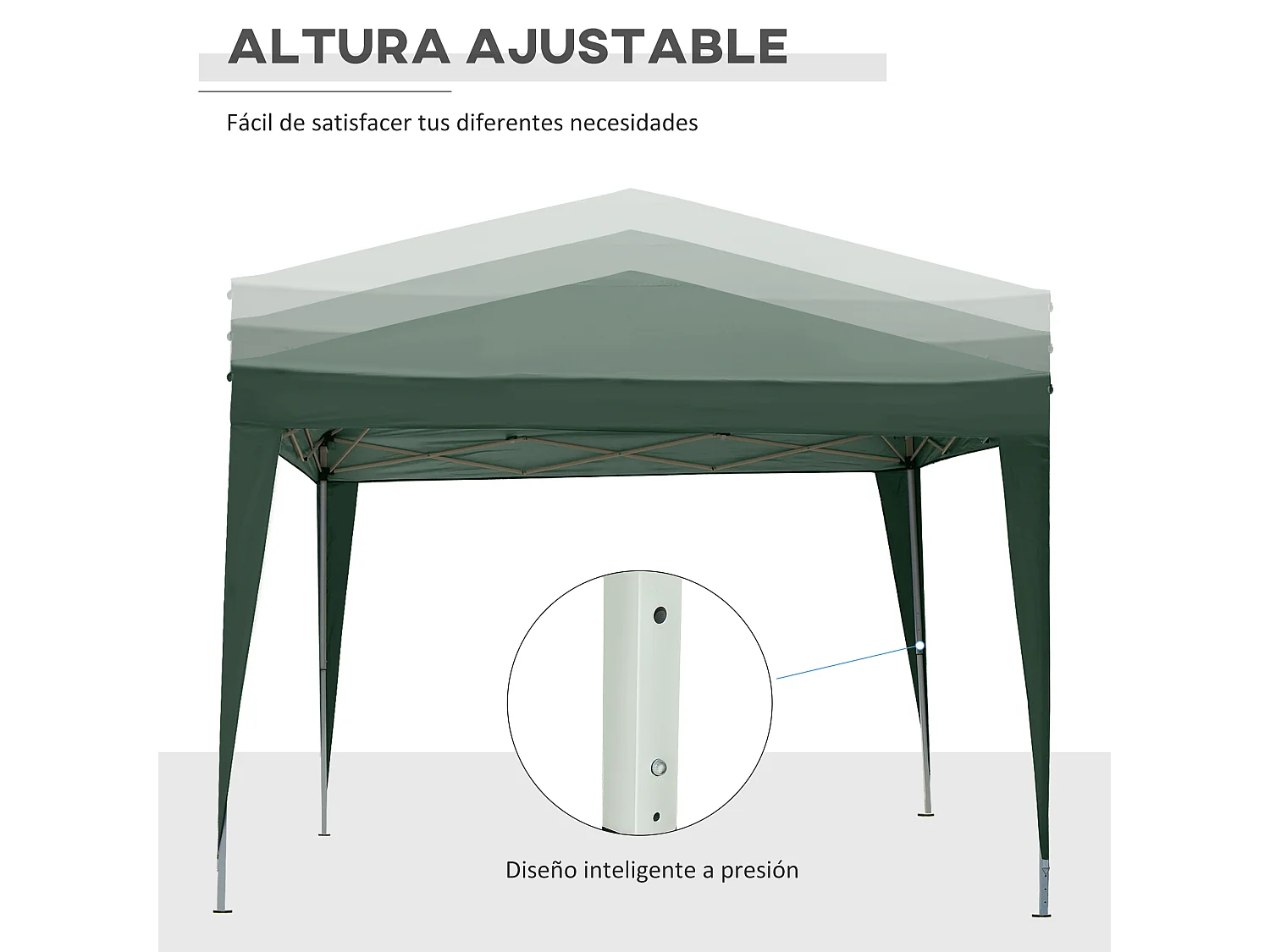 Carpa plegable verde 295x295x258 cm Outsunny