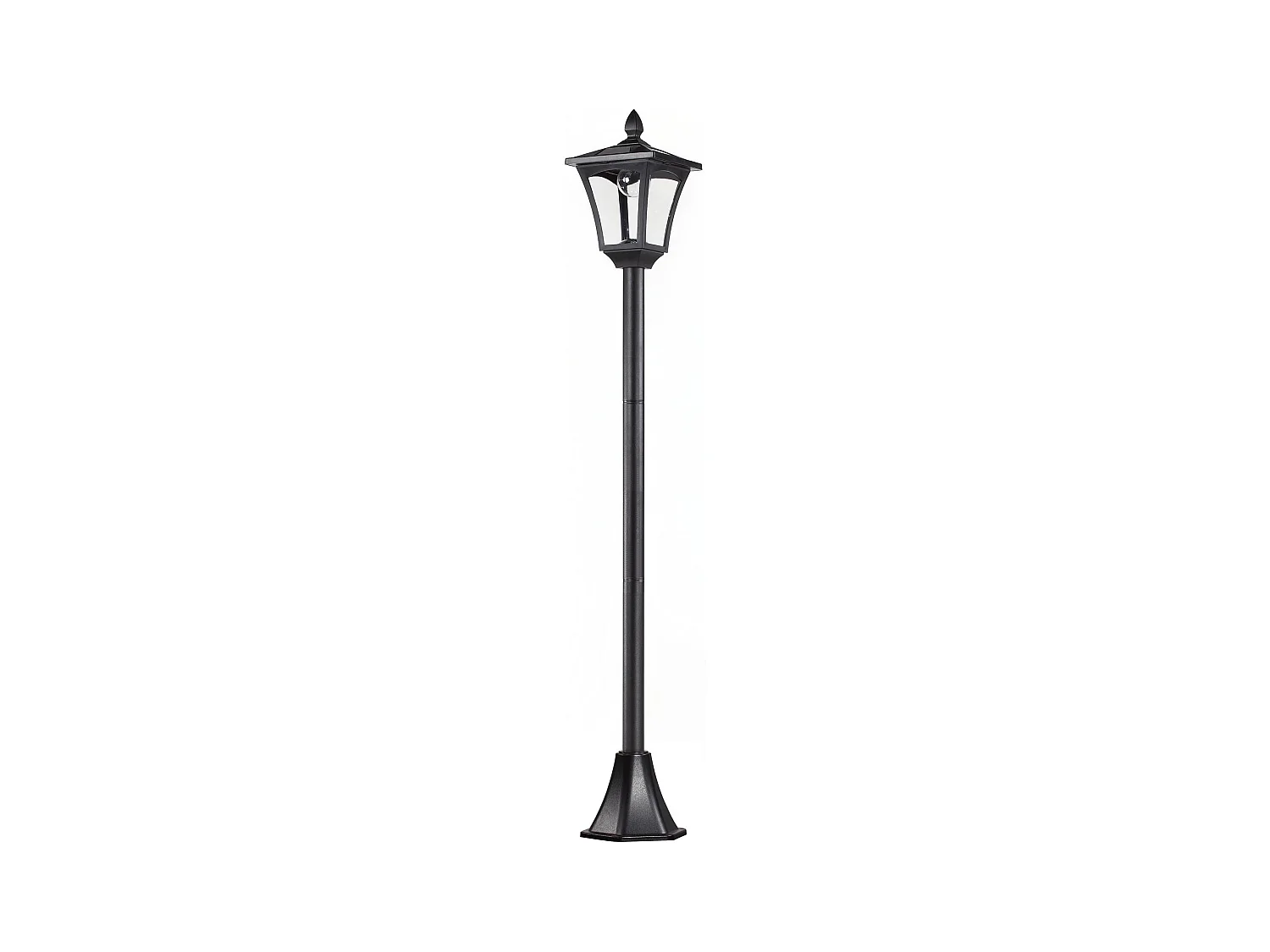 Farola solar Thom Outsunny 4 paneles 6000K negro 160x18x18 cm