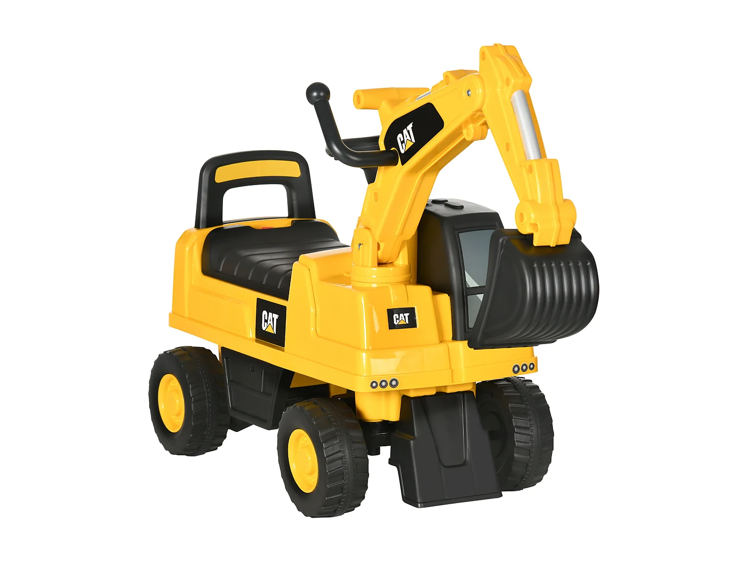 Escavadora Infantil HOMCOM Licenciada pela Caterpillar - Brinquedo para Crianças de 1 a 3 Anos