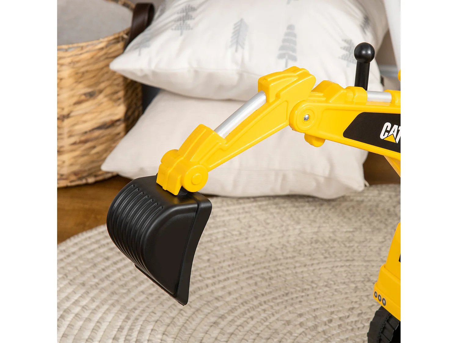 Escavadora Infantil HOMCOM Licenciada pela Caterpillar - Brinquedo para Crianças de 1 a 3 Anos