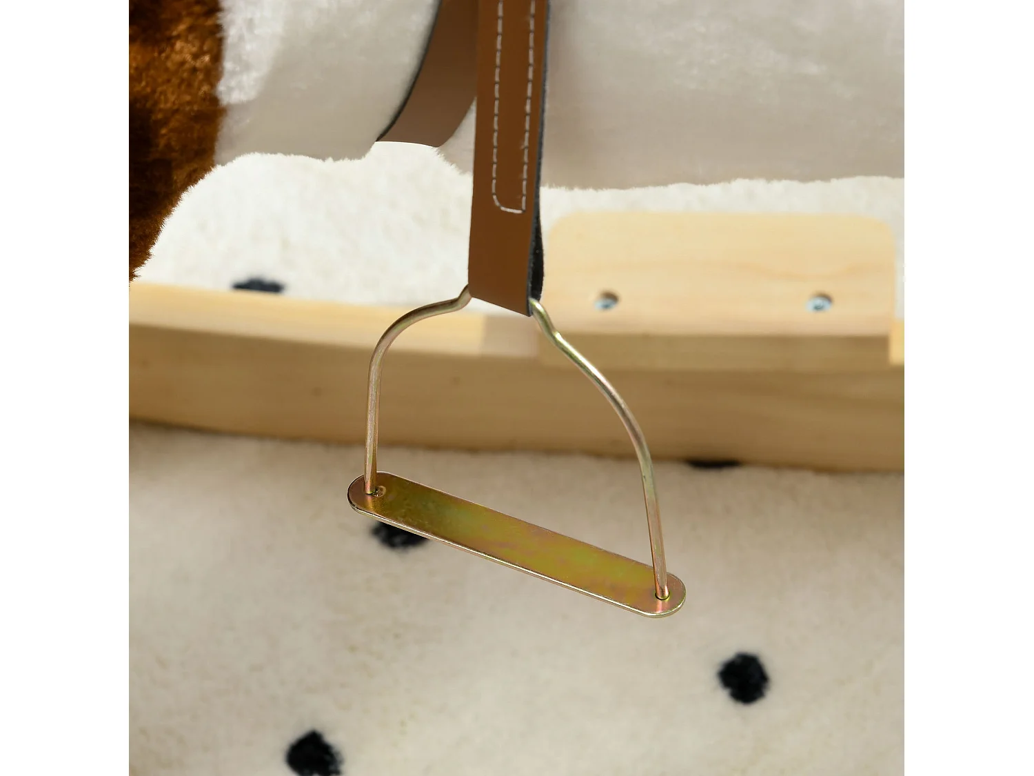 HOMCOM Cavalo Baloiço para Crianças com Música e Movimento - Diversão Garantida para Idades Acima de 3 Anos