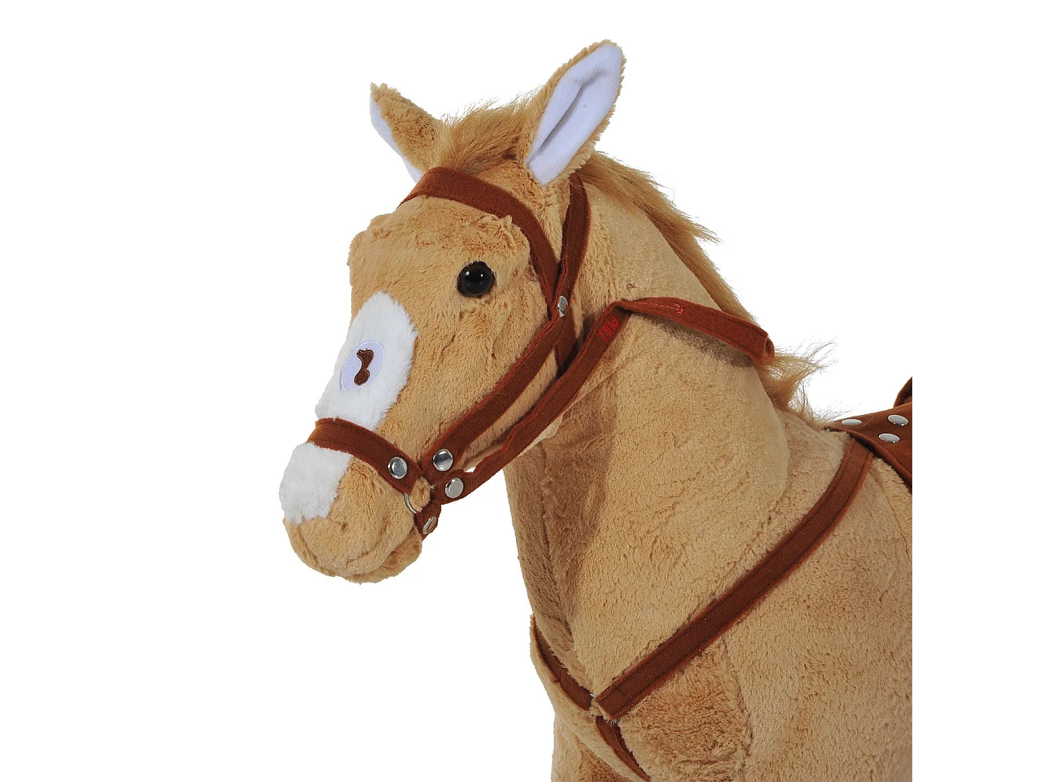 Cavalo de Brinquedo HOMCOM para Crianças com Sons e Estrutura Metalica - Capacidade 60kg