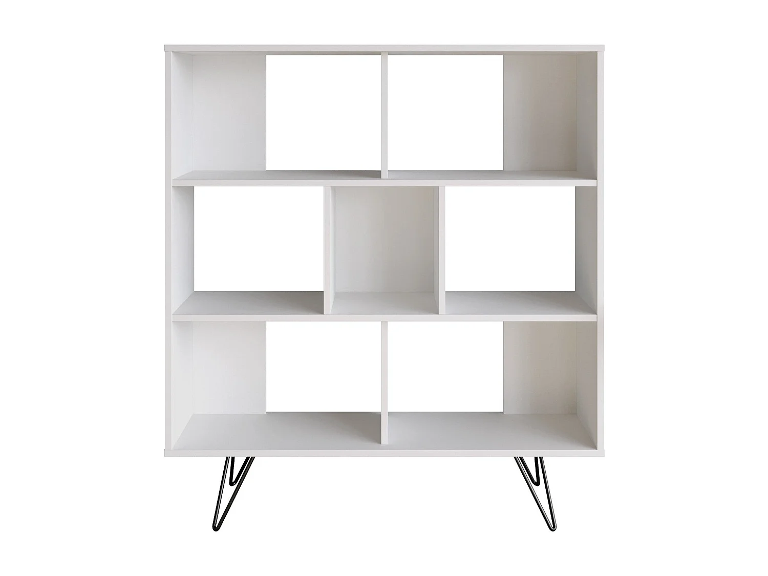 Estantería moderna – 120 cm x 132,2 cm x 29,5 cm – Blanco – Melamina