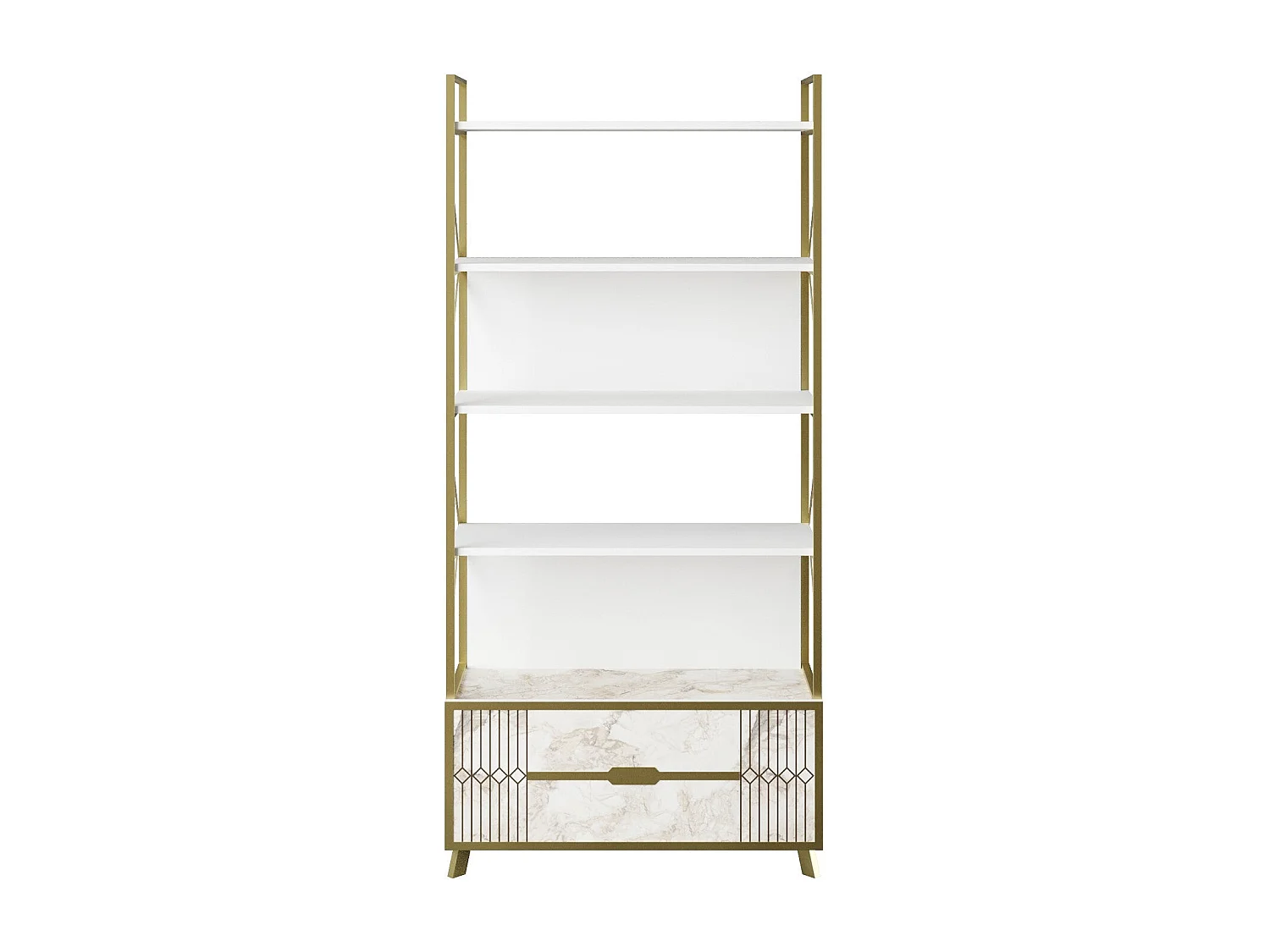 Estante Moderna Frida 90 cm Branca - Elegância e Funcionalidade para sua Casa