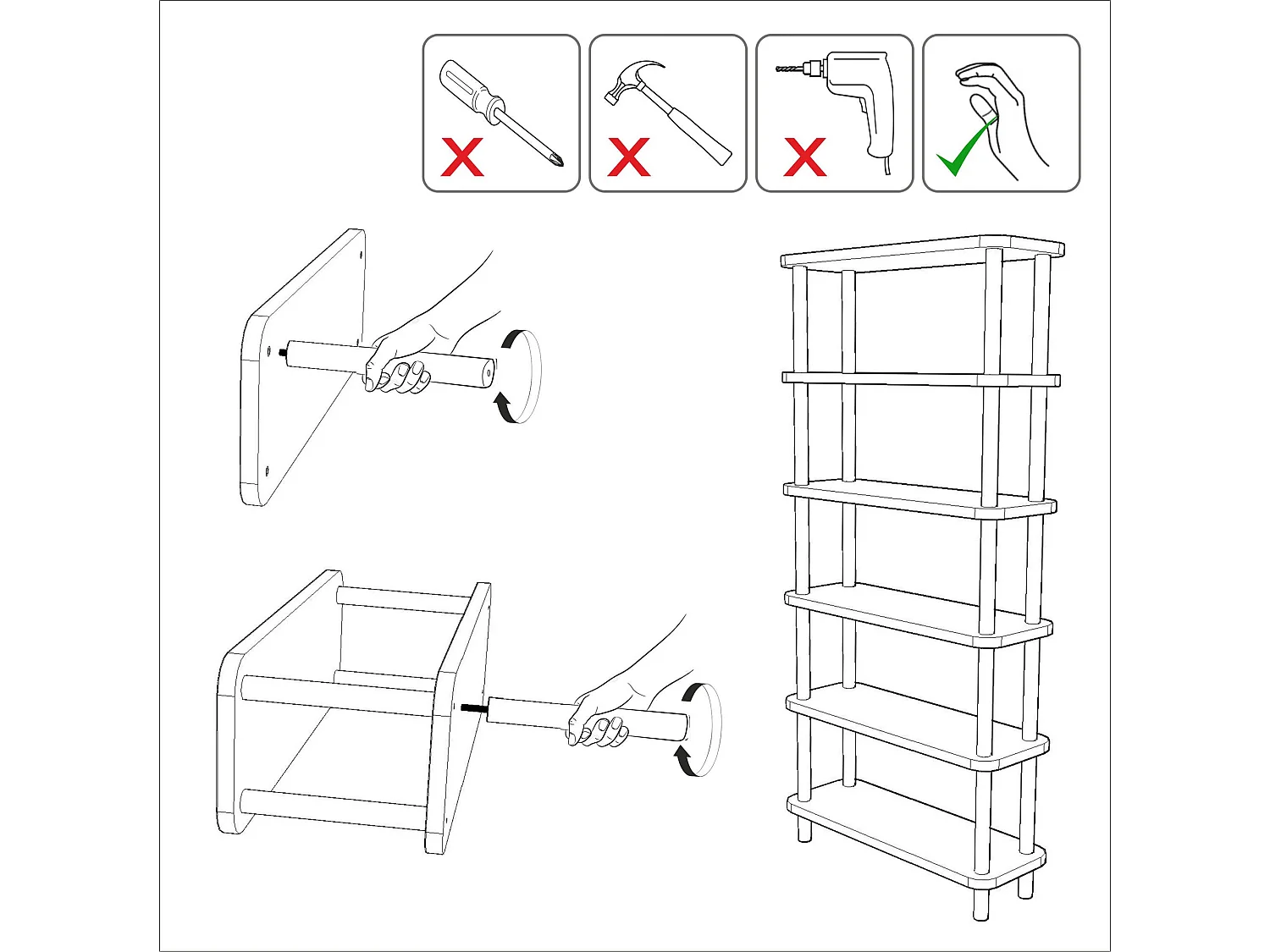 Estantería Kailua 776, Abierta sin pared trasera, Aglomerado laminado, 169x80x28cm, Pino