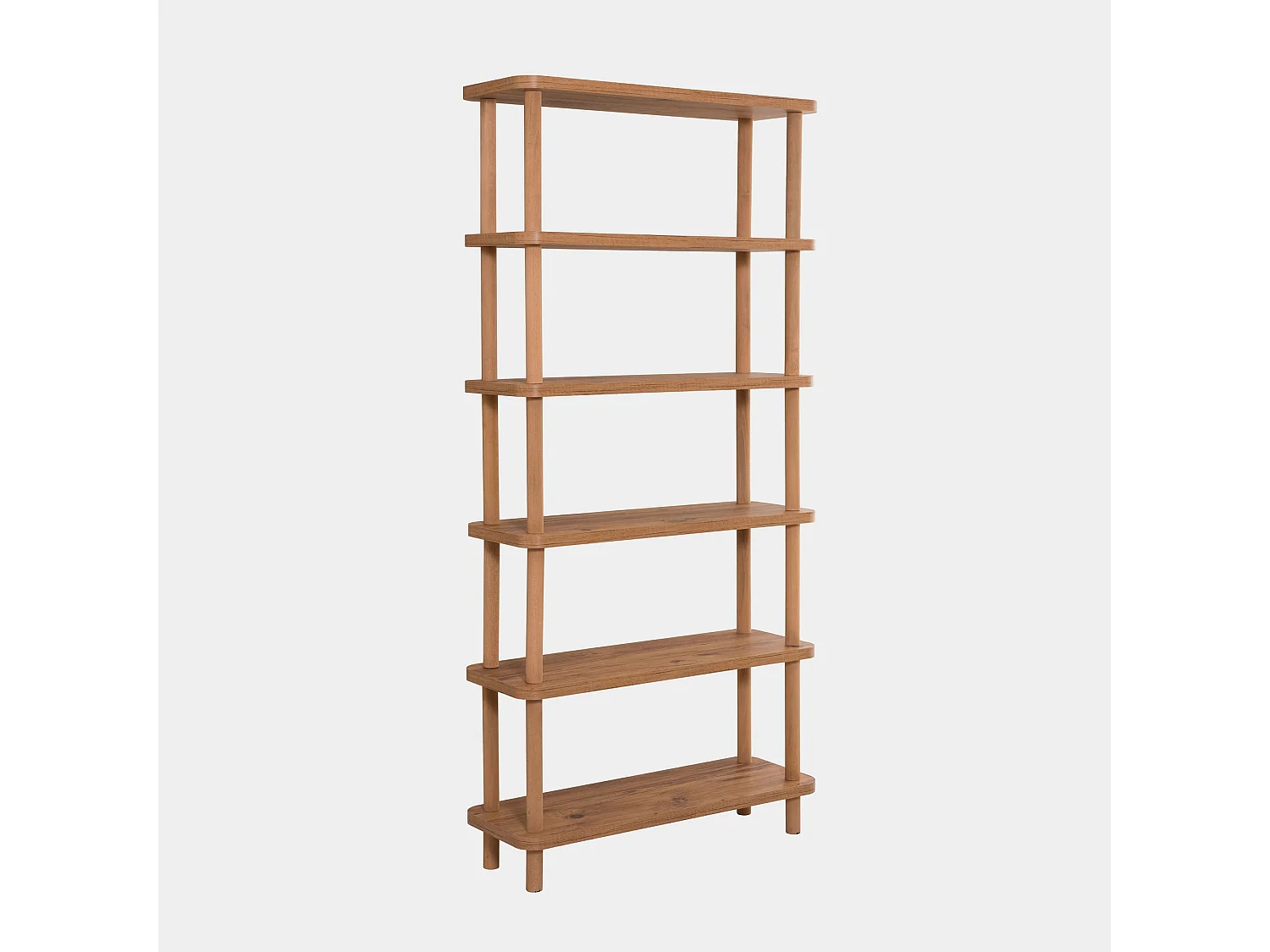 Regał na książki – 80 cm x 168,5 cm x 28 cm – Sosna atlantycka – Płyta wiórowa pokryta melaminą