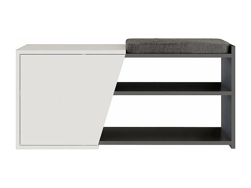 Schuhschrank Anthrazit und Weiß B104,6 cm – FIONA BENCH