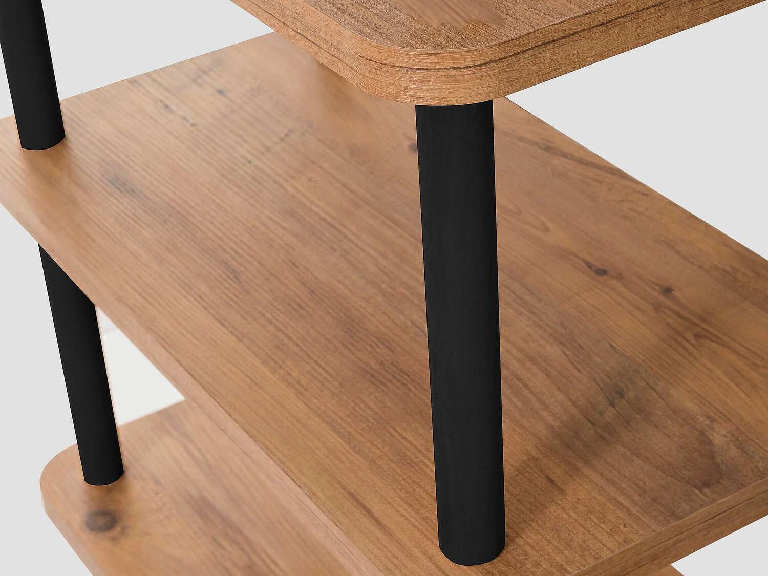 Bibliothèque – 150 cm – Noir et pin atlantique – Panneaux de particules mélaminés