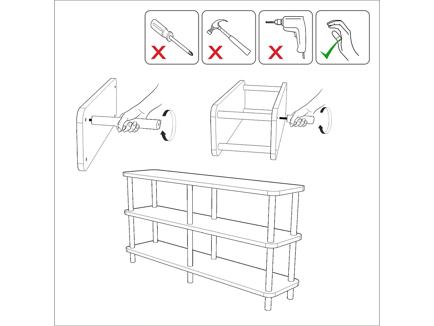 Bibliothèque – 150 cm – Noir et pin atlantique – Panneaux de particules mélaminés
